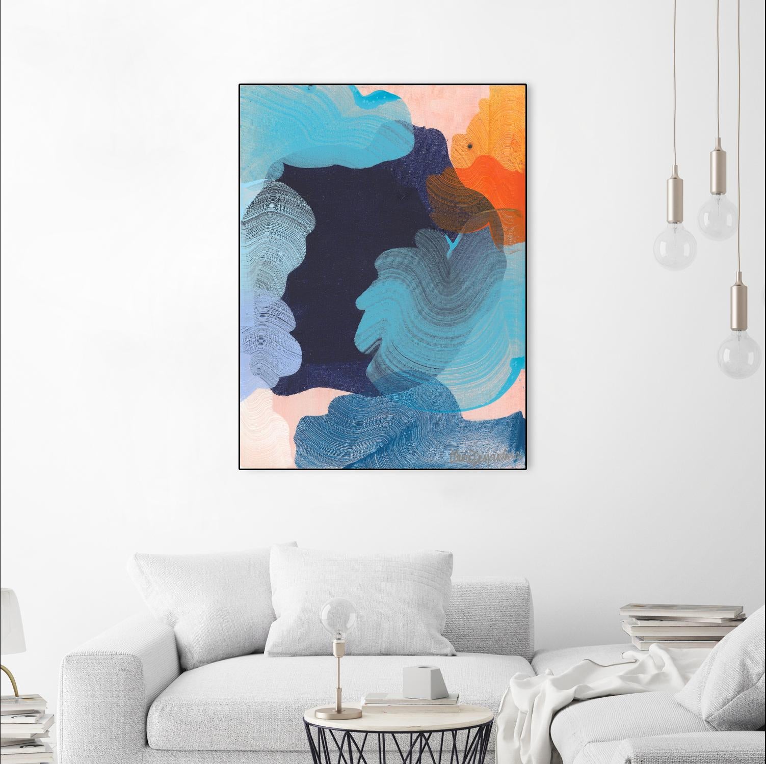 Thinking about it by Claire Desjardins on GIANT ART - blue abstract