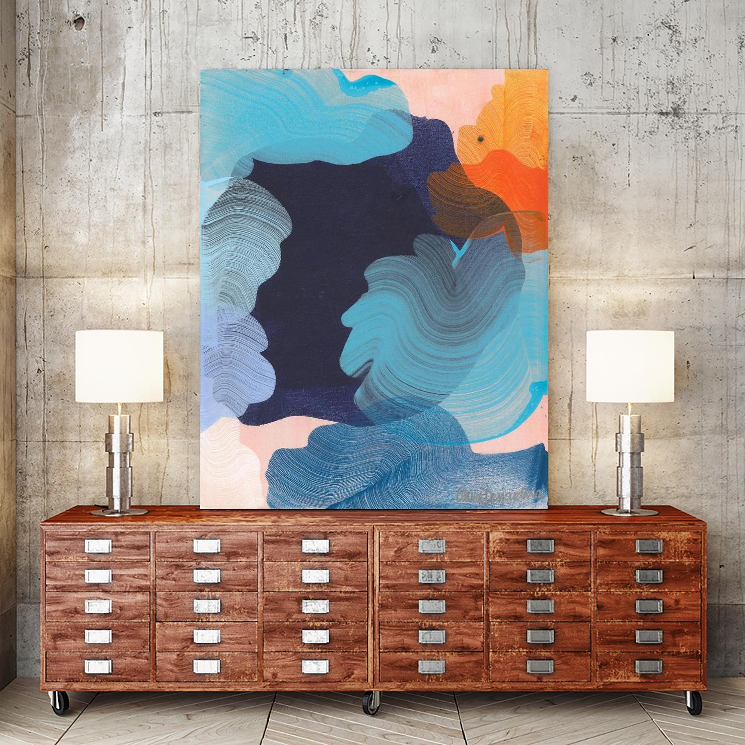 Thinking about it by Claire Desjardins on GIANT ART - orange abstract canadian