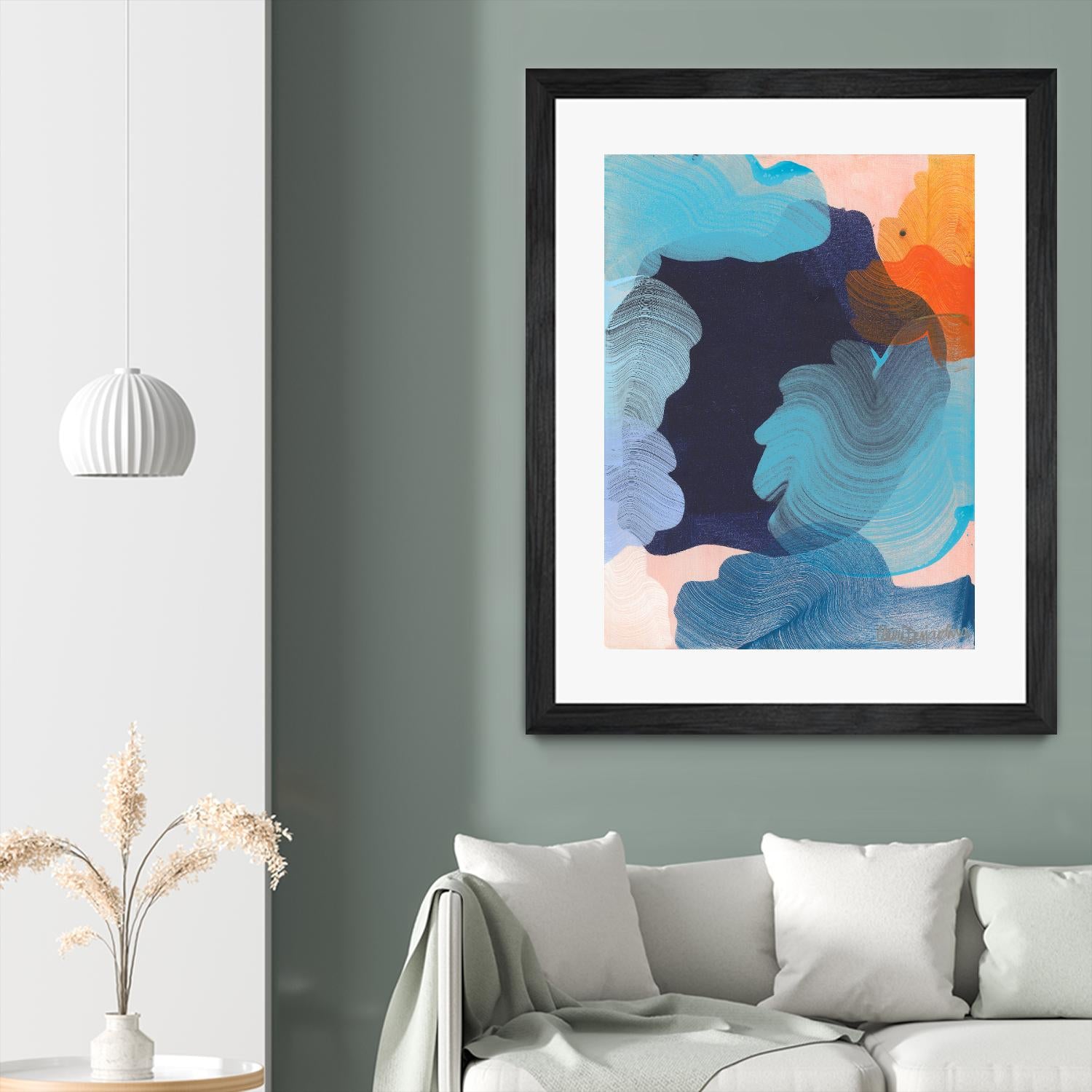 Thinking about it by Claire Desjardins on GIANT ART - orange abstract canadian