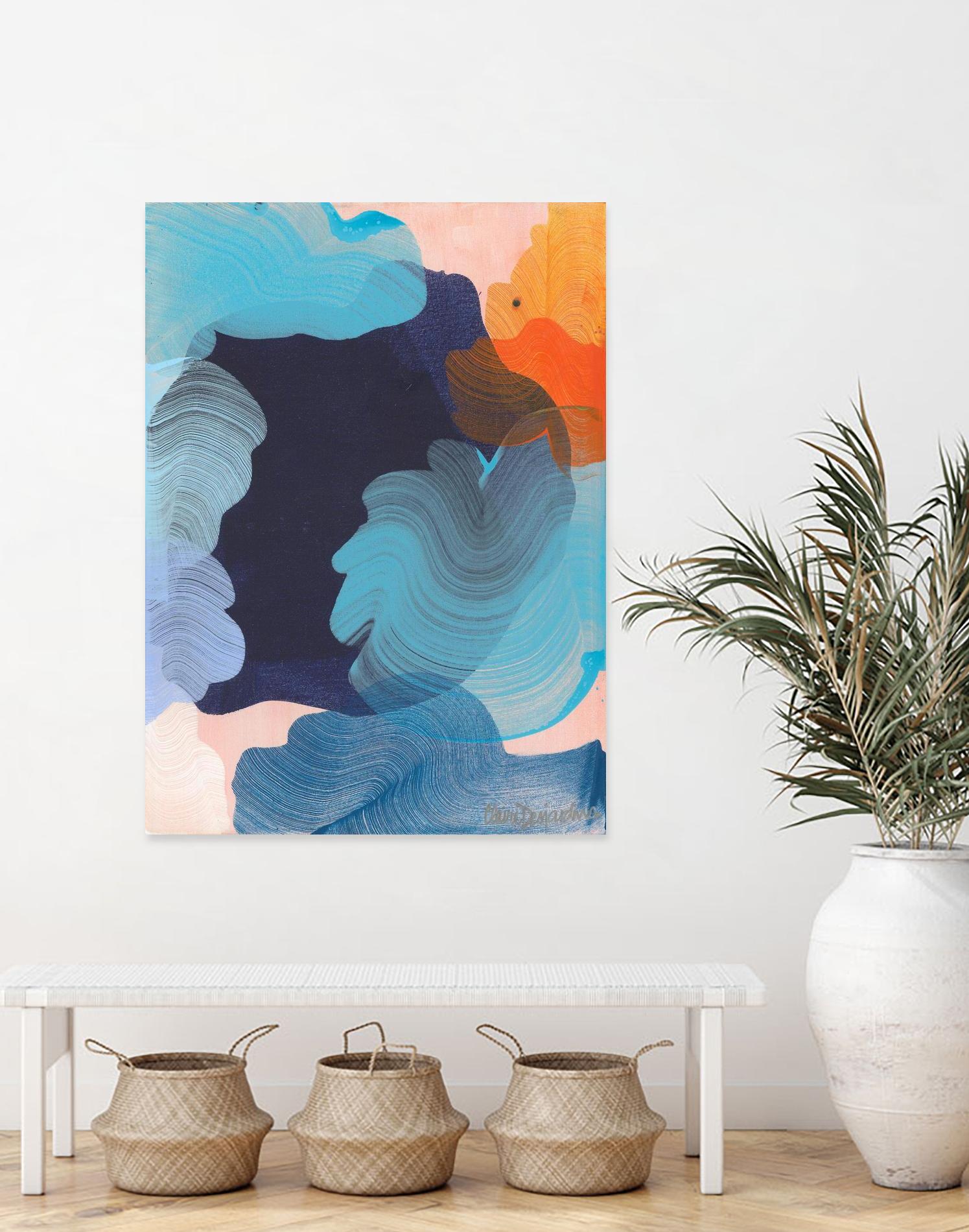 Thinking about it by Claire Desjardins on GIANT ART - orange abstract canadian