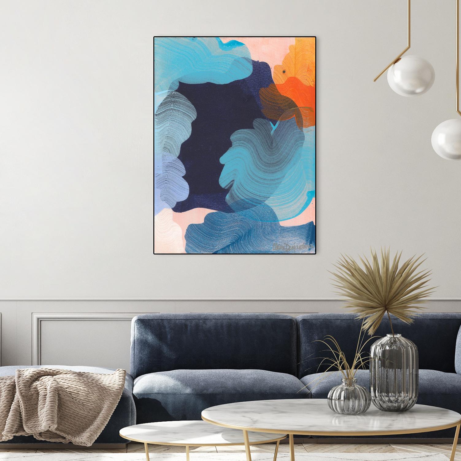 Thinking about it by Claire Desjardins on GIANT ART - blue abstract