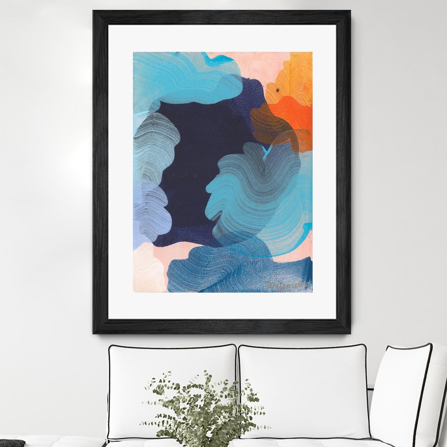 Thinking about it by Claire Desjardins on GIANT ART - orange abstract canadian