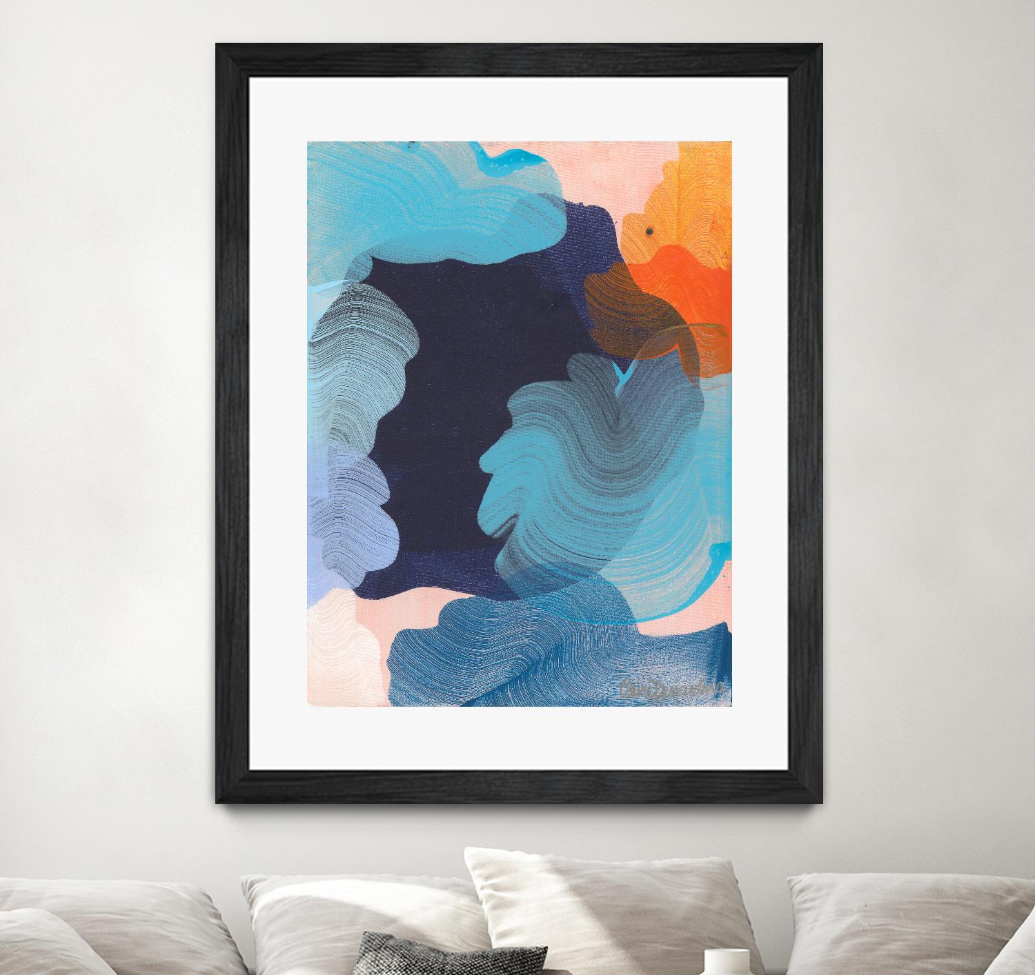 Thinking about it by Claire Desjardins on GIANT ART - orange abstract canadian