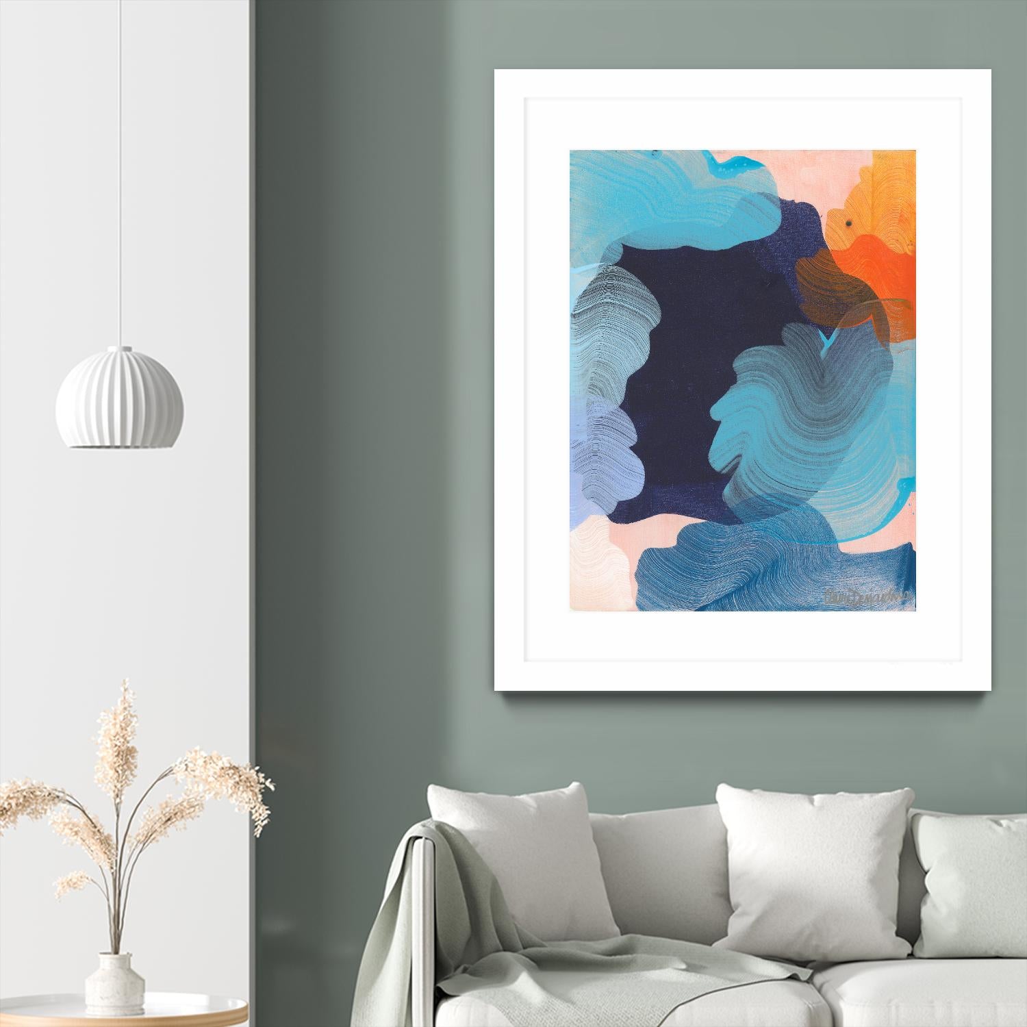 Thinking about it by Claire Desjardins on GIANT ART - orange abstract canadian