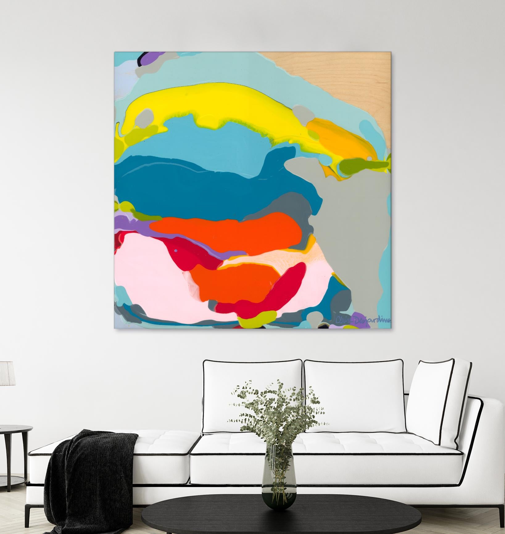 Free Falling by Claire Desjardins on GIANT ART - yellow abstract