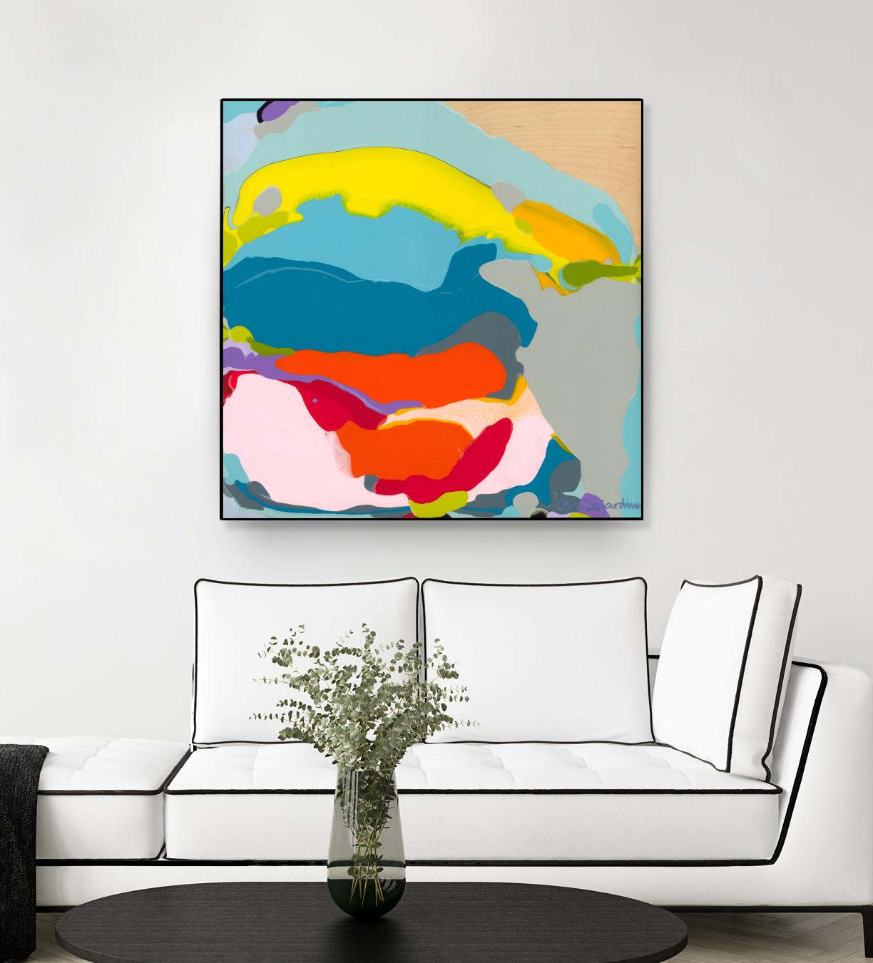 Free Falling by Claire Desjardins on GIANT ART - yellow abstract