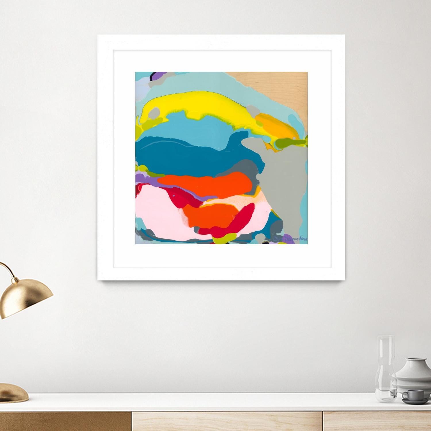 Free Falling by Claire Desjardins on GIANT ART - yellow abstract