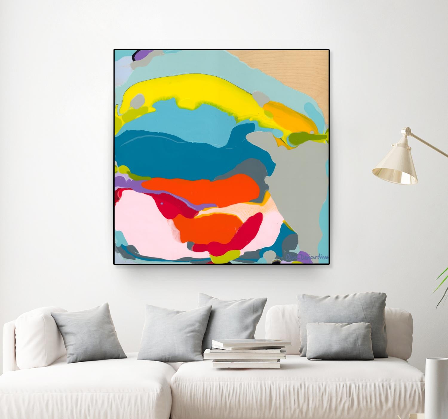 Free Falling by Claire Desjardins on GIANT ART - yellow abstract