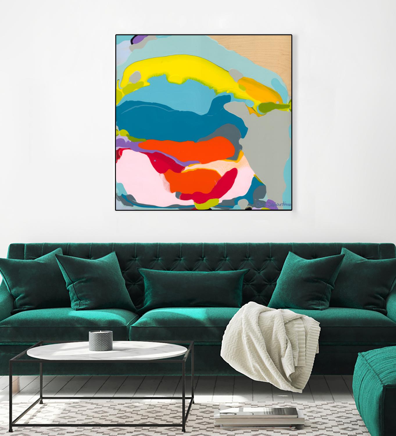 Free Falling by Claire Desjardins on GIANT ART - yellow abstract