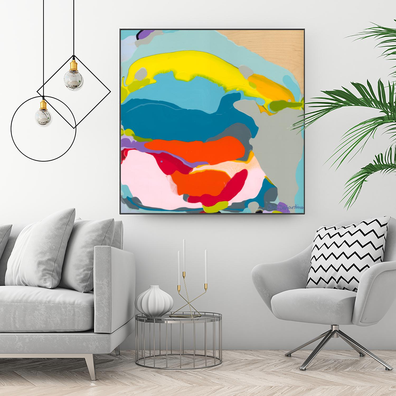 Free Falling by Claire Desjardins on GIANT ART - yellow abstract