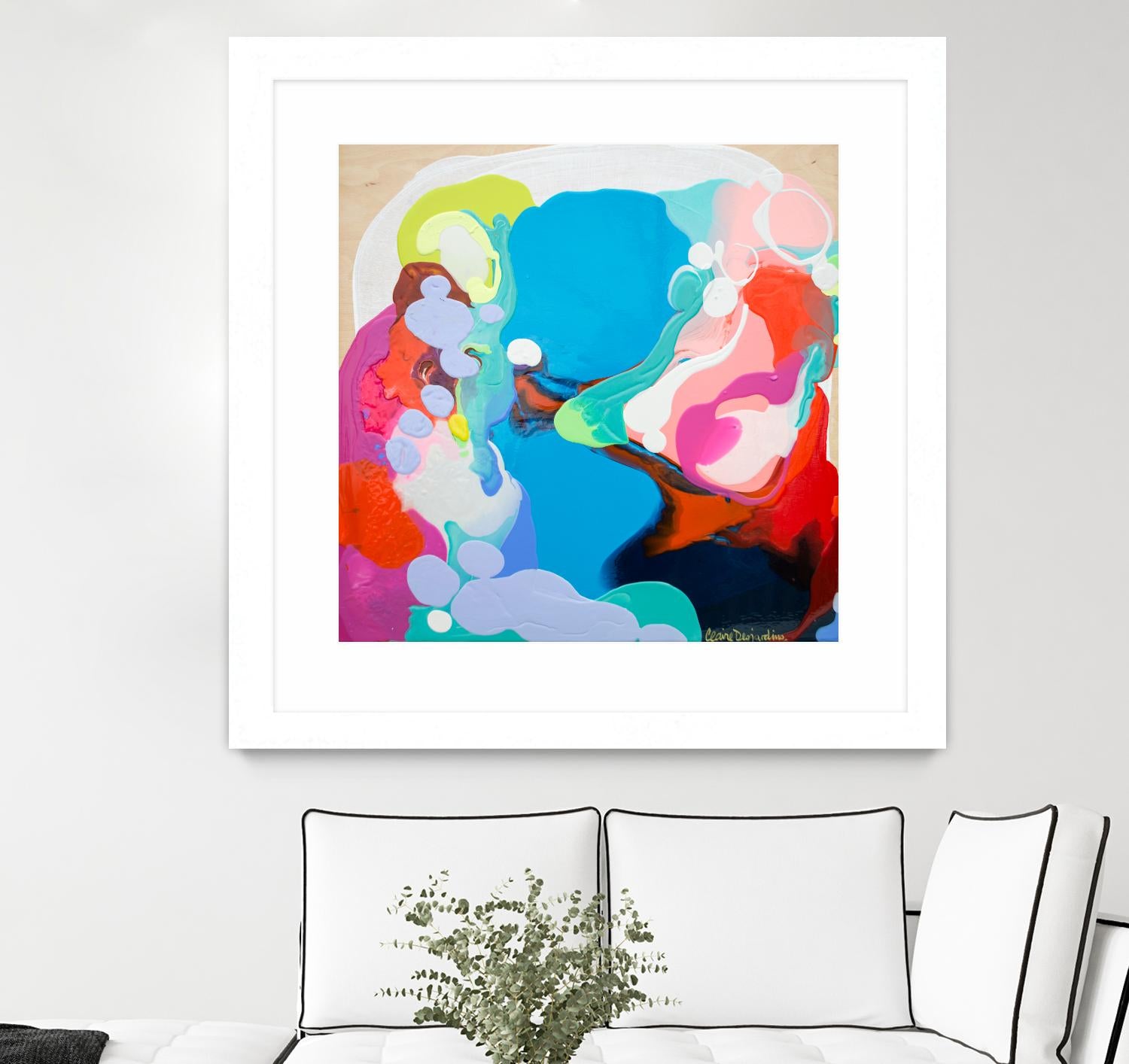 Traveling back in Time by Claire Desjardins on GIANT ART - blue abstract