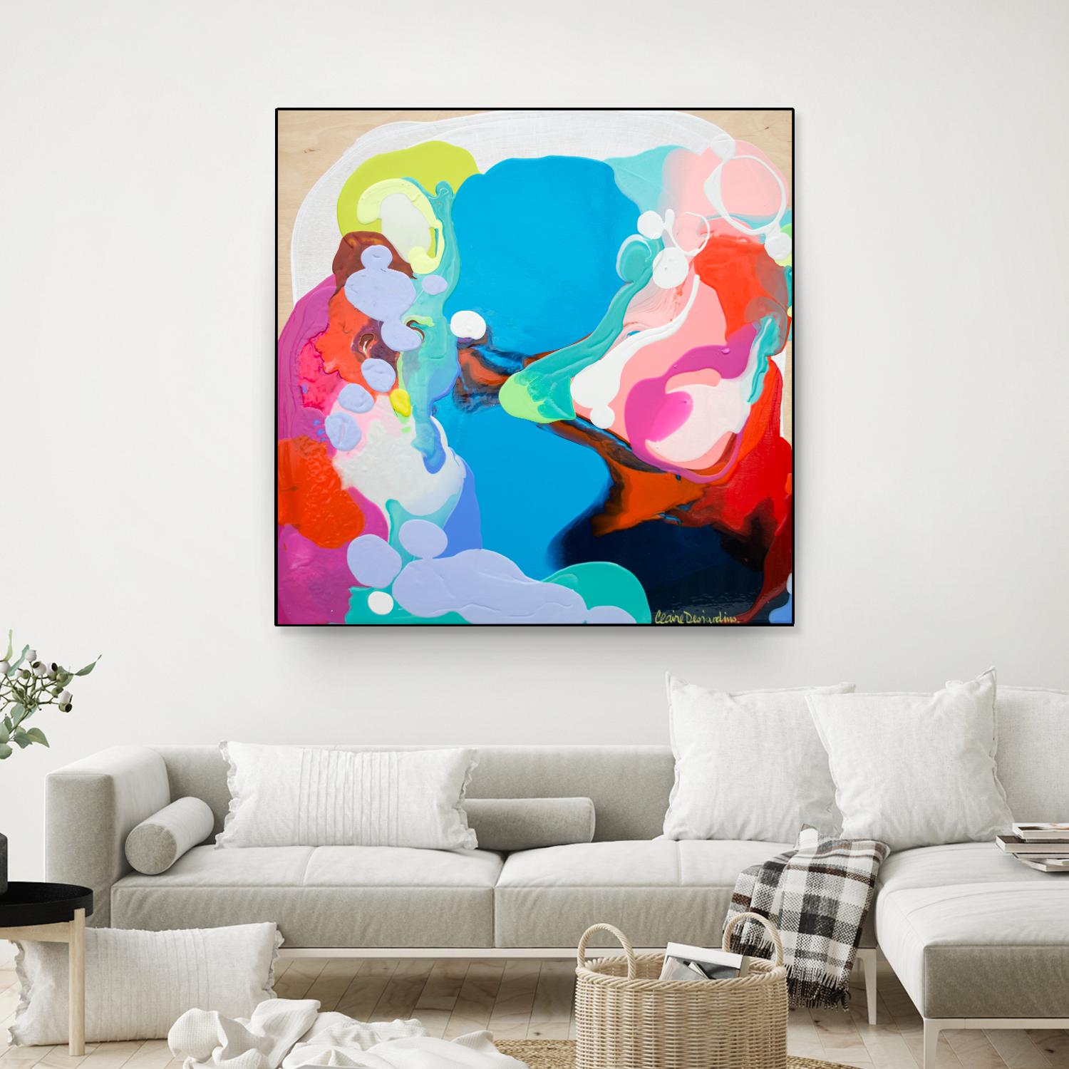 Traveling back in Time by Claire Desjardins on GIANT ART - blue abstract