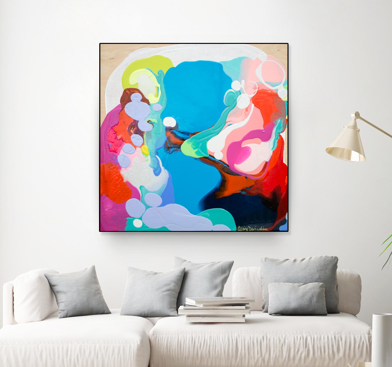 Traveling back in Time by Claire Desjardins on GIANT ART - blue abstract