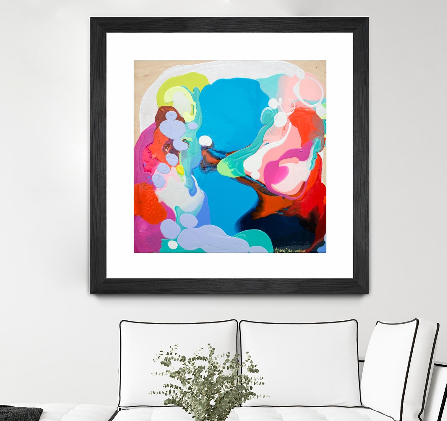 Traveling back in Time by Claire Desjardins on GIANT ART - blue abstract