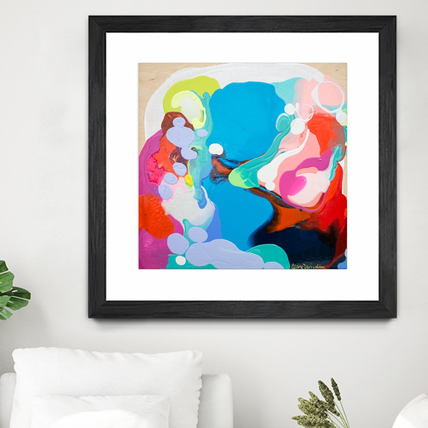 Traveling back in Time by Claire Desjardins on GIANT ART - blue abstract