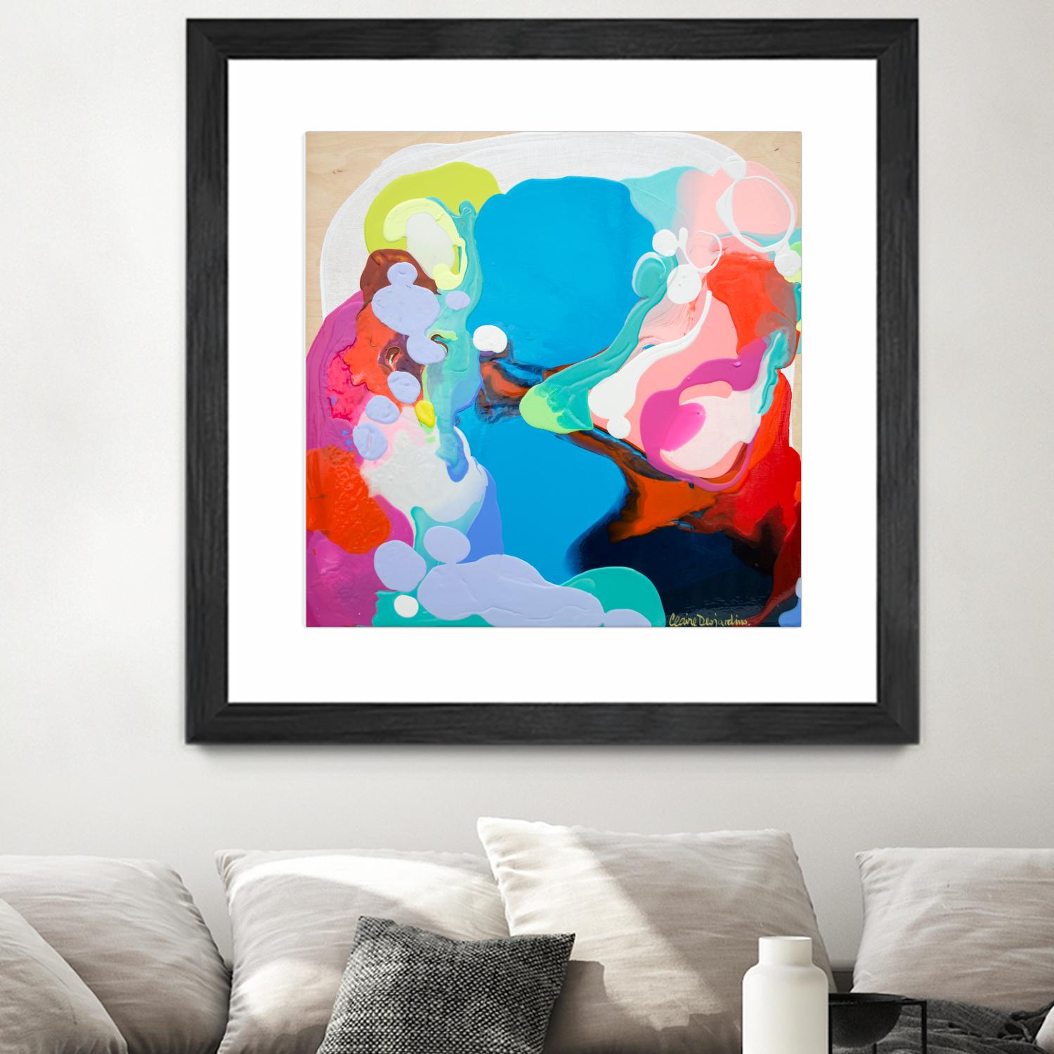 Traveling back in Time by Claire Desjardins on GIANT ART - blue abstract