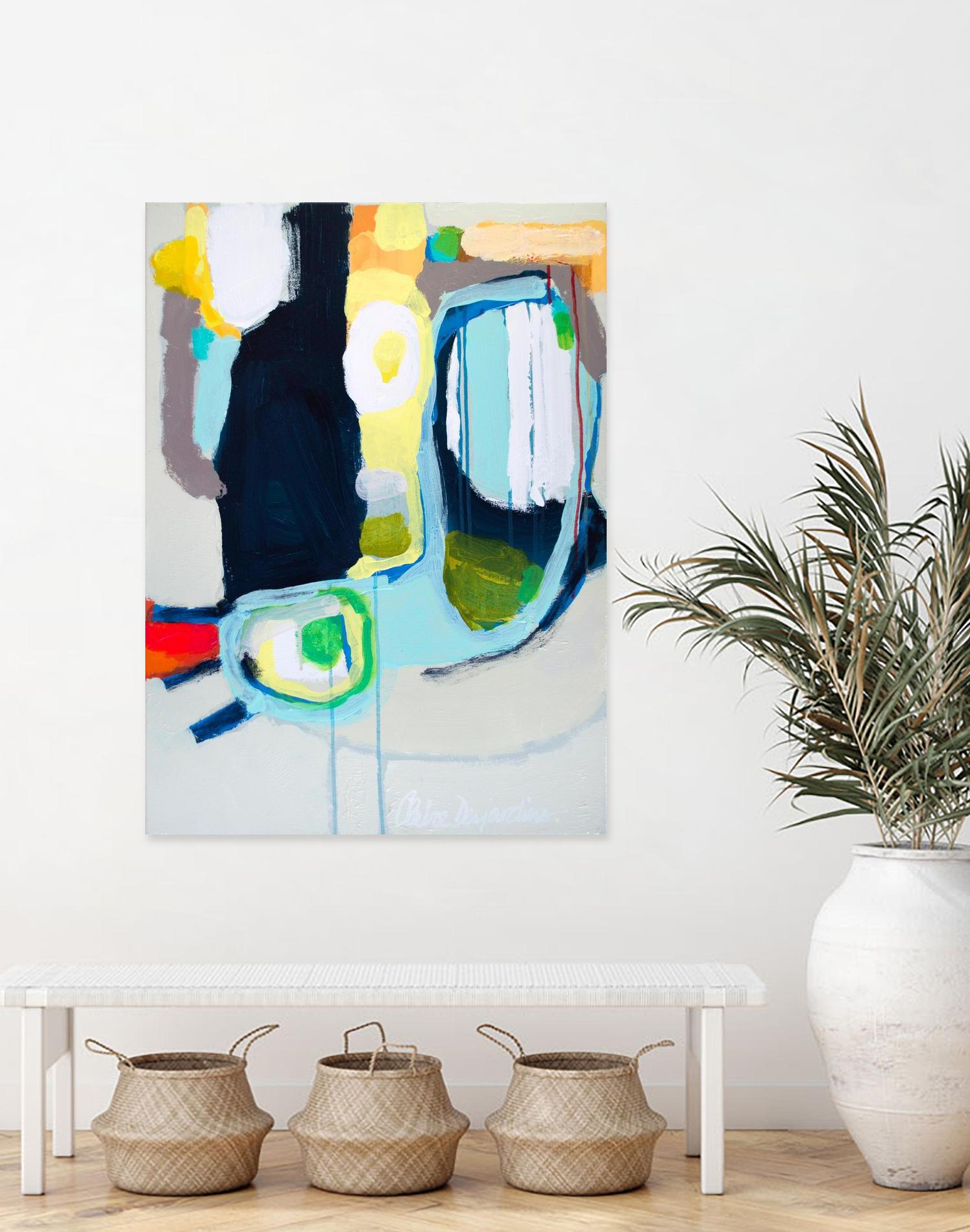 Old Tricks by Claire Desjardins on GIANT ART - yellow abstract