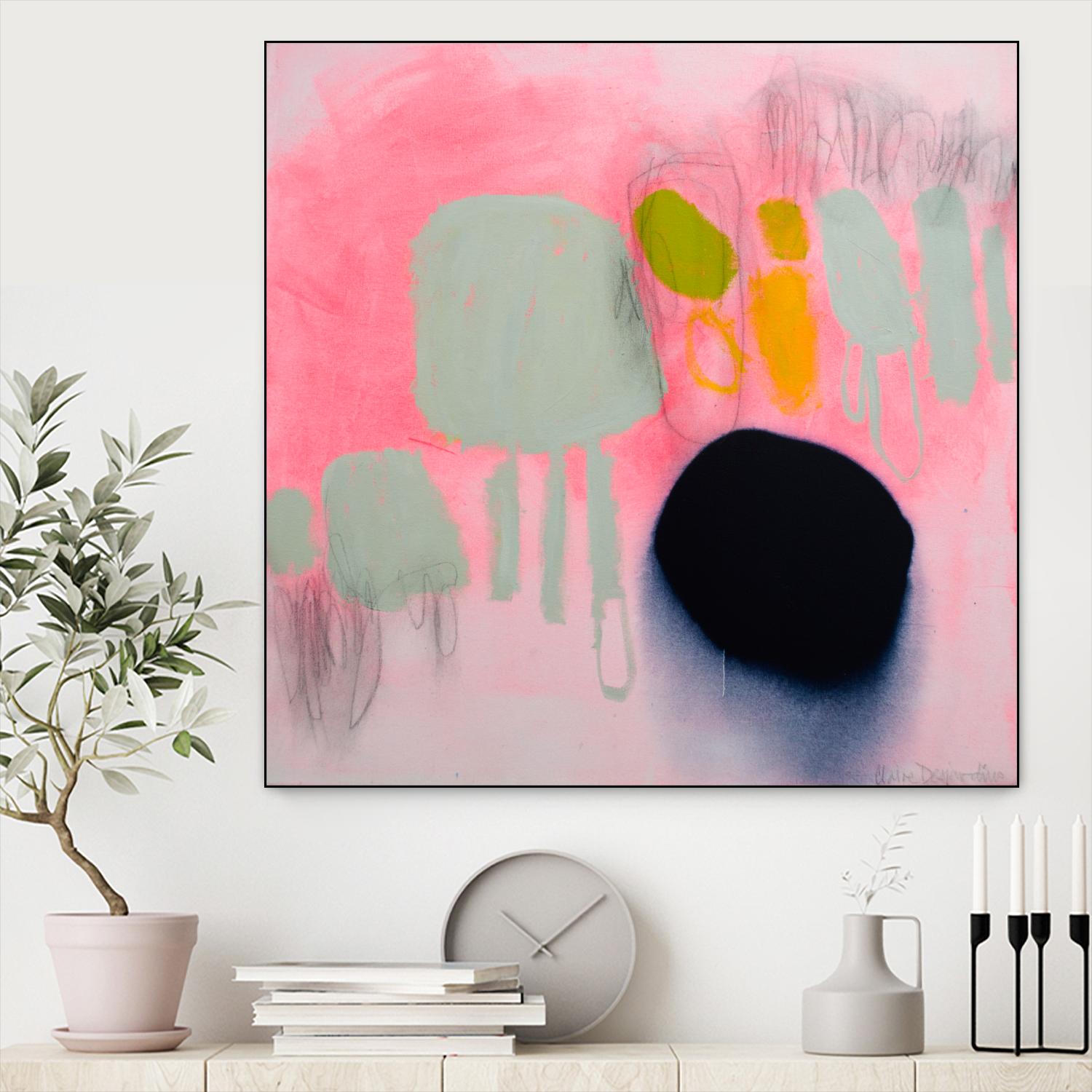 My safe and sound by Claire Desjardins on GIANT ART - pink abstract