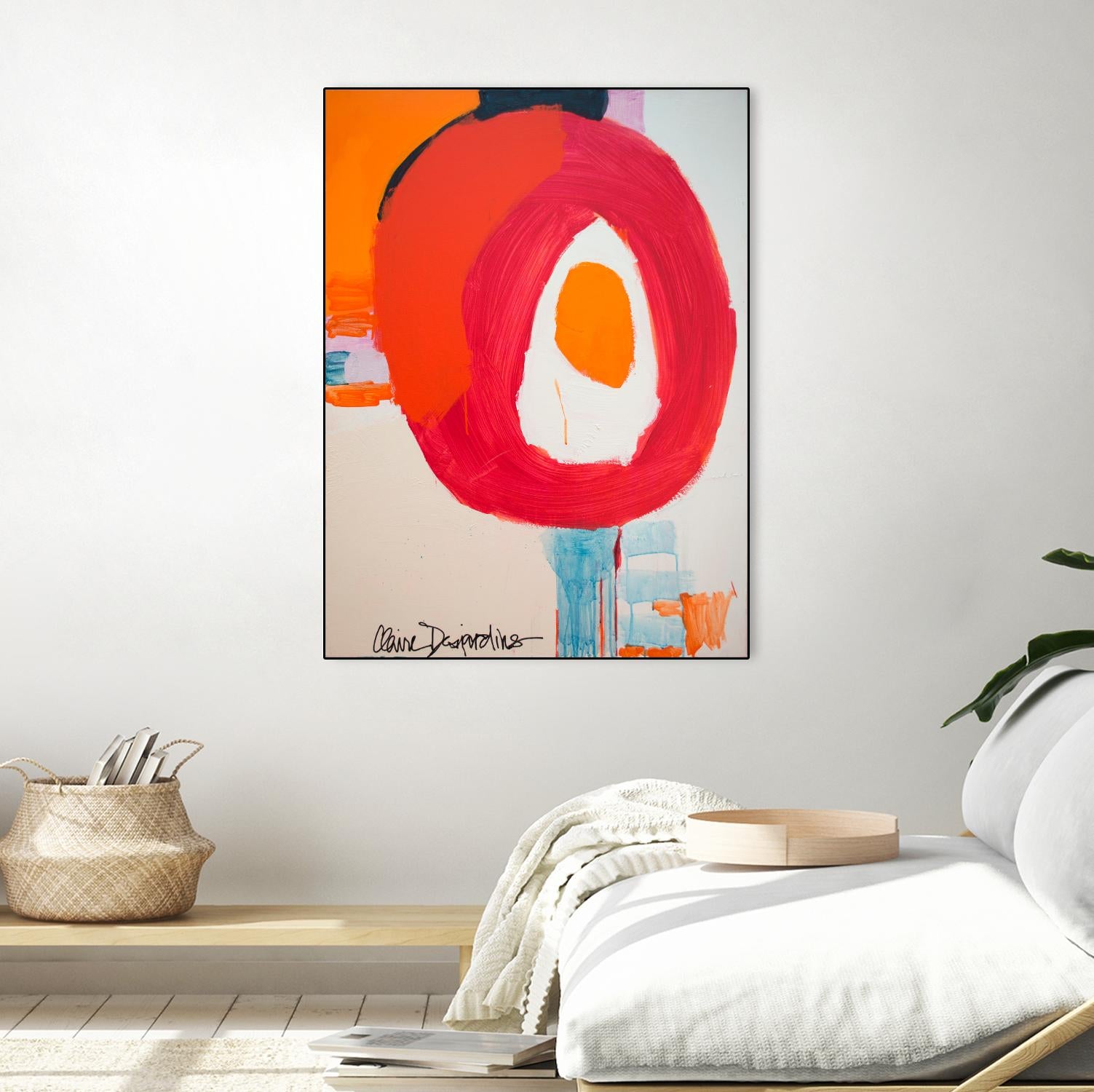 Lets Go For A Swim by Claire Desjardins on GIANT ART - red abstract