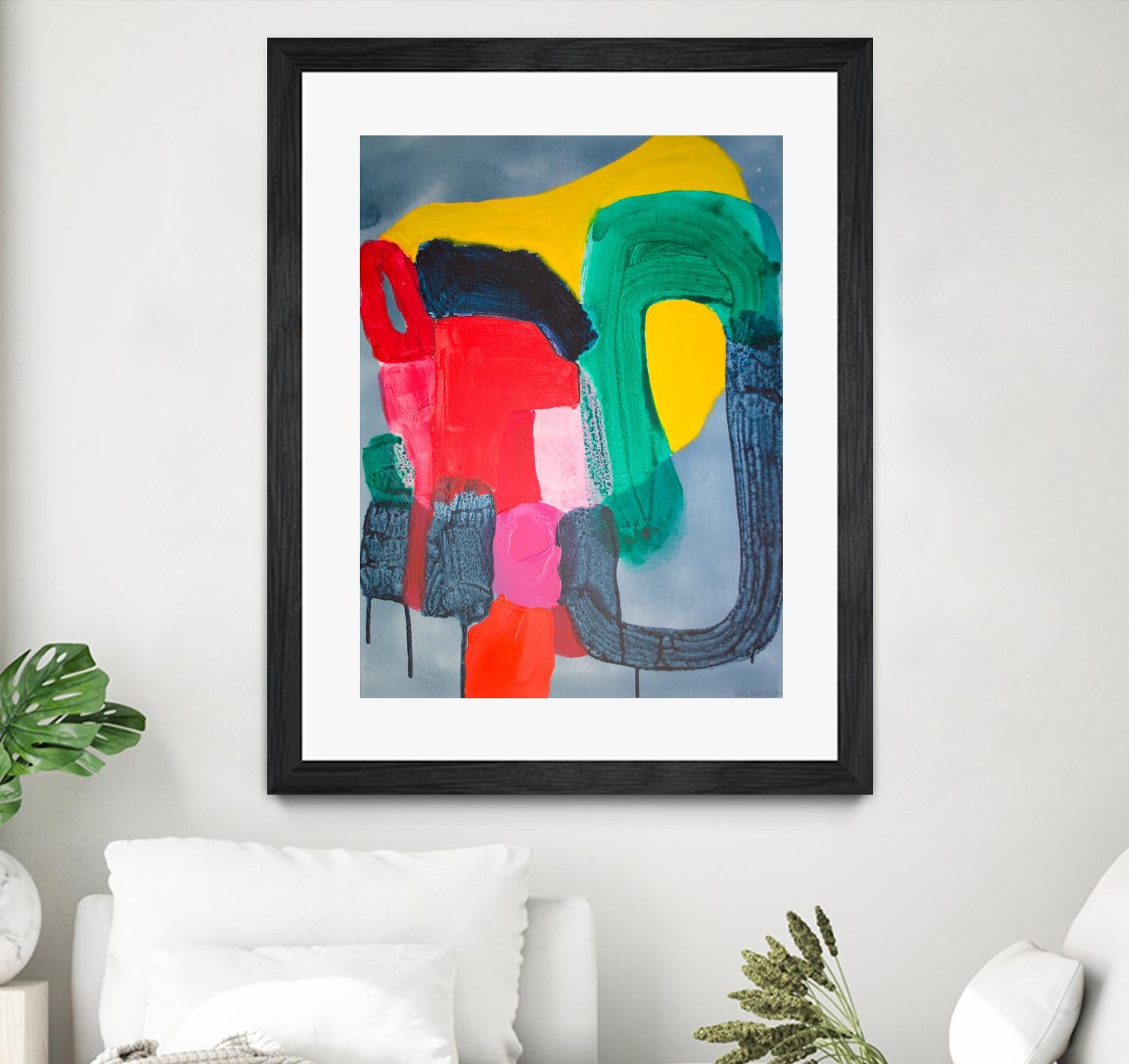 Wish It could be this Easy by Claire Desjardins on GIANT ART - pink abstract canadian