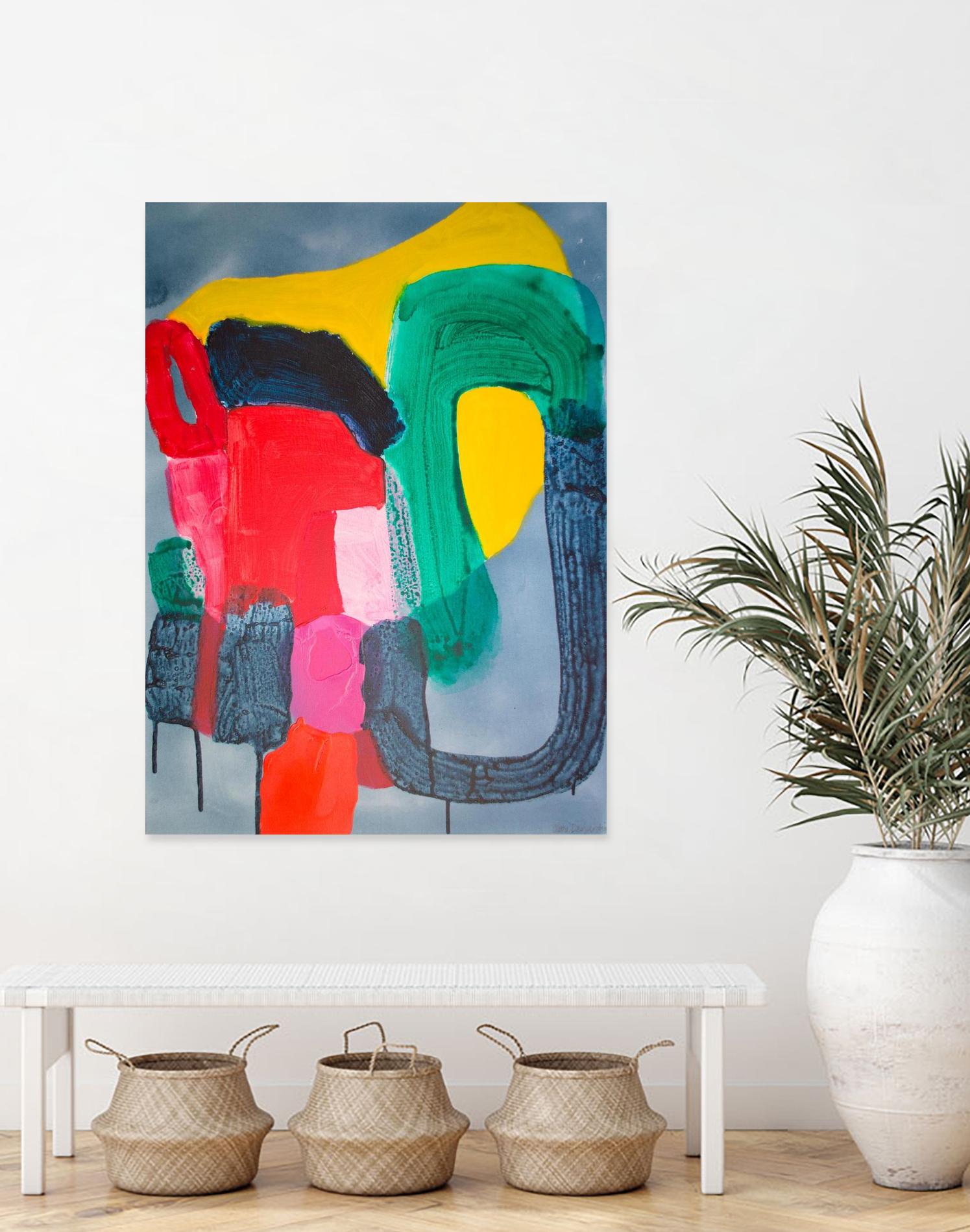 Wish It could be this Easy by Claire Desjardins on GIANT ART - pink abstract canadian