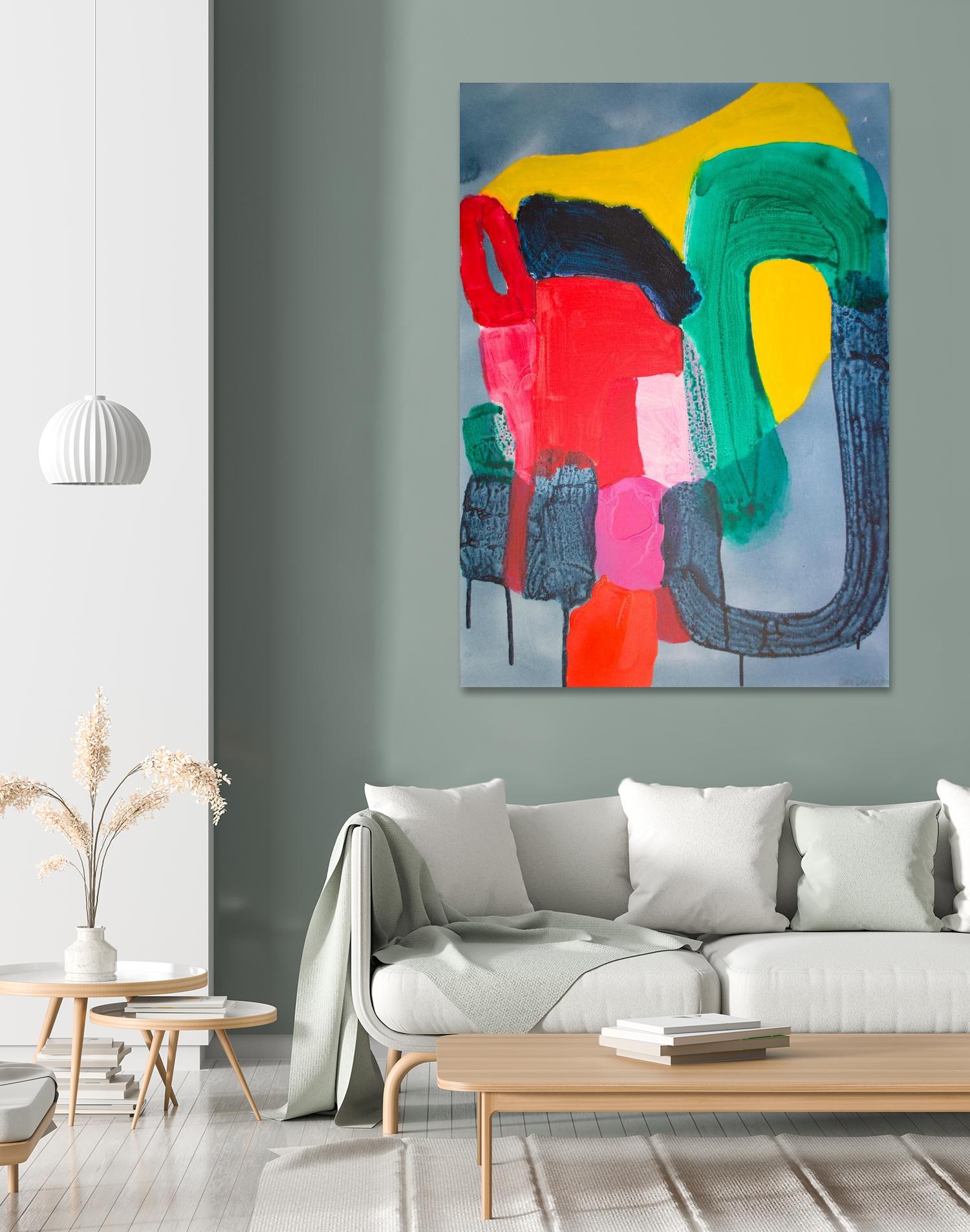 Wish It could be this Easy by Claire Desjardins on GIANT ART - pink abstract canadian