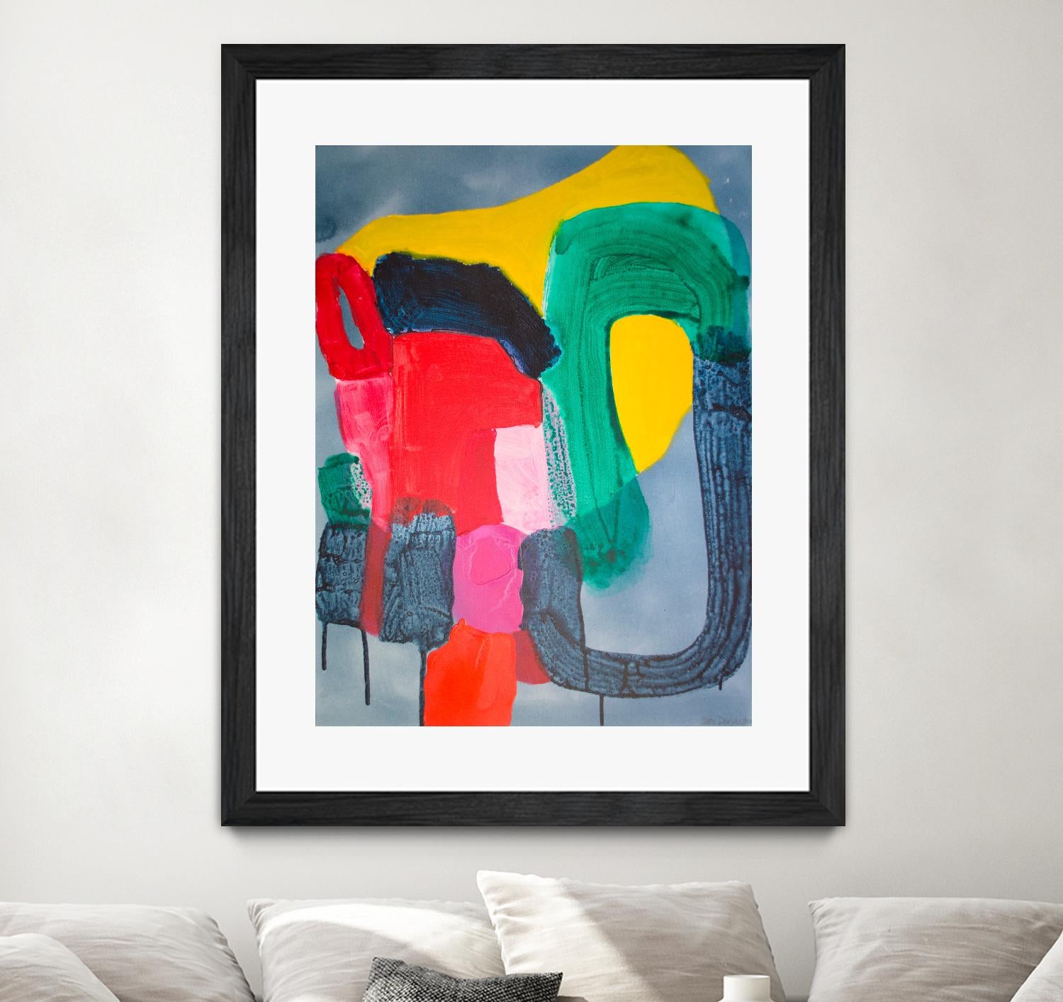 Wish It could be this Easy by Claire Desjardins on GIANT ART - pink abstract canadian