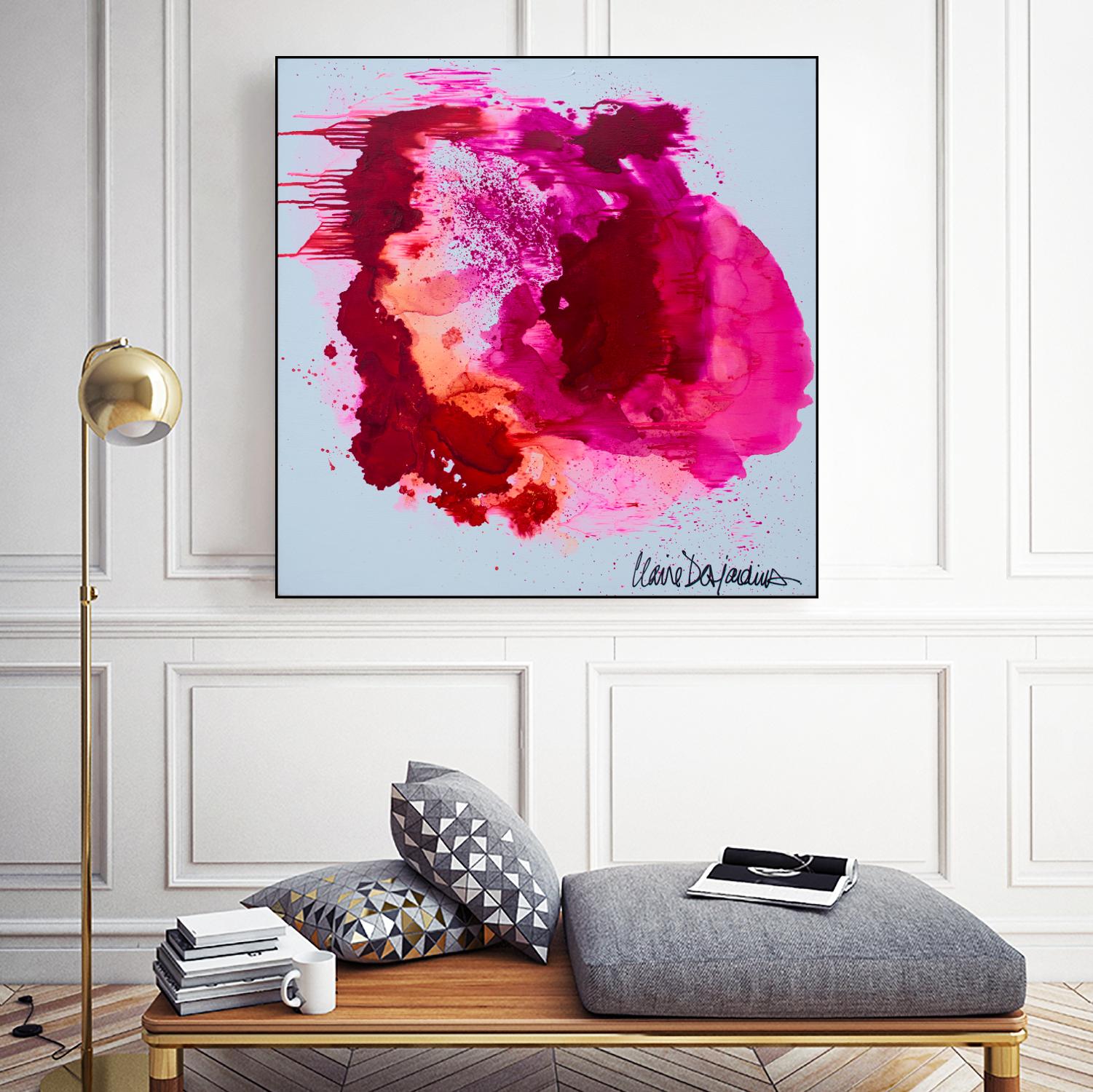 Stop A While by Claire Desjardins on GIANT ART - pink abstract