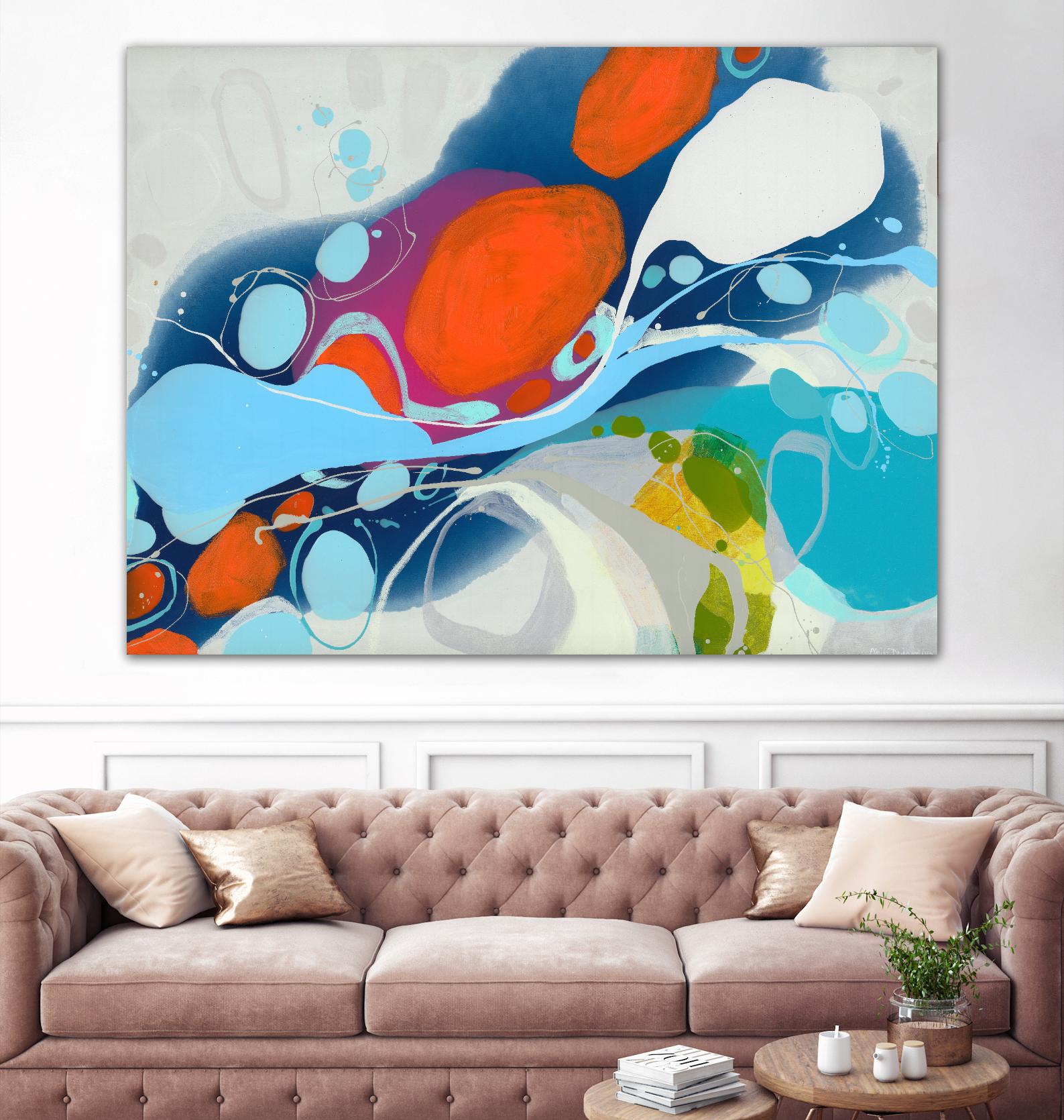 Girl Gone Wild by Claire Desjardins on GIANT ART - blue abstract