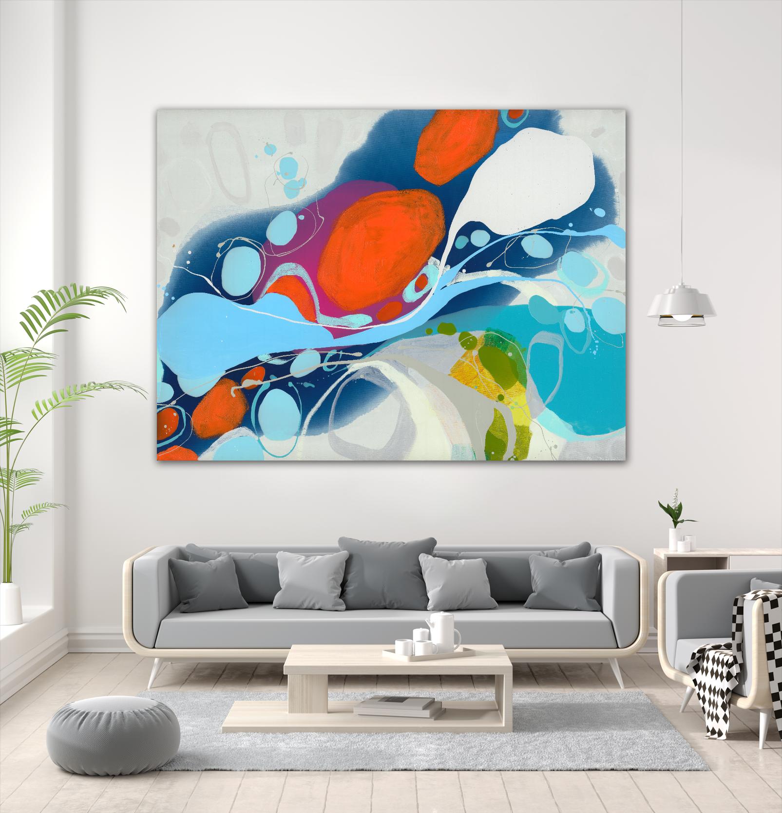 Girl Gone Wild by Claire Desjardins on GIANT ART - blue abstract