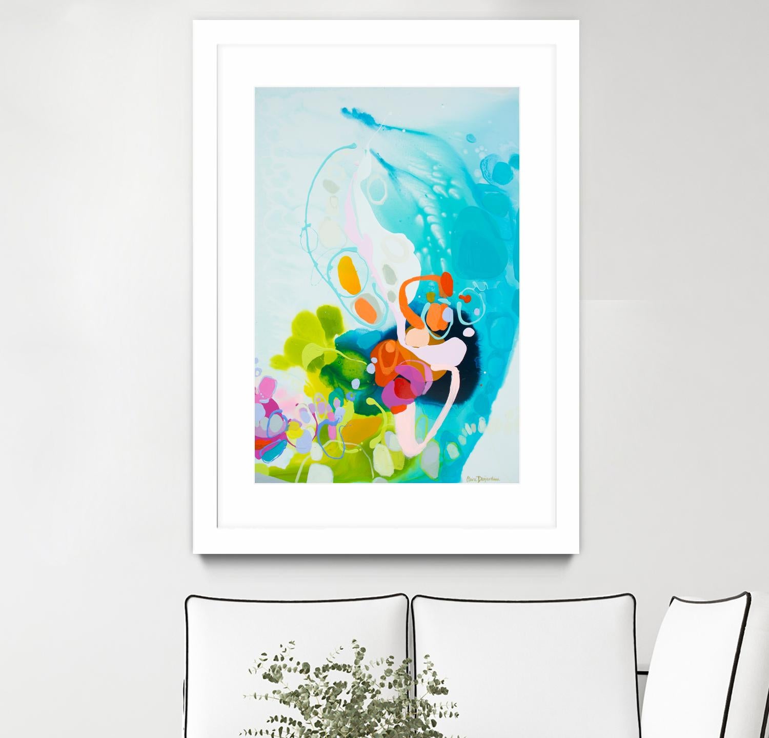 Beneath the Shiny Surface by Claire Desjardins on GIANT ART - orange abstract canadian