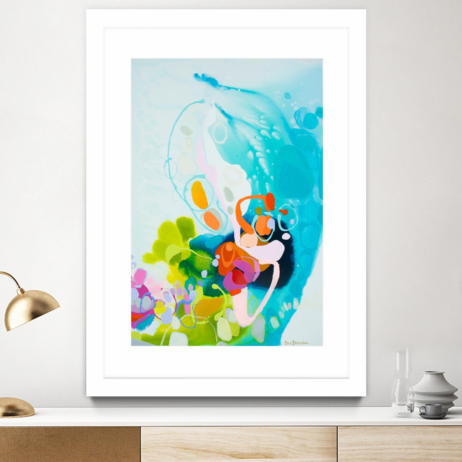 Beneath the Shiny Surface by Claire Desjardins on GIANT ART - orange abstract canadian