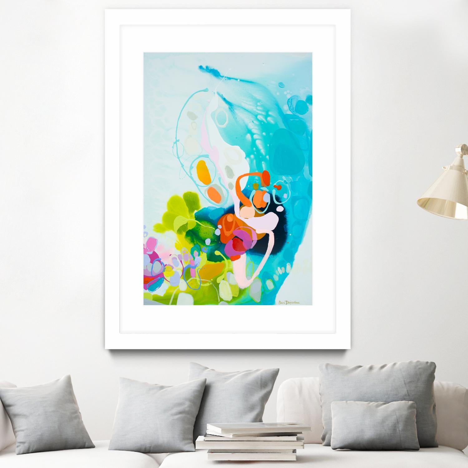 Beneath the Shiny Surface by Claire Desjardins on GIANT ART - orange abstract canadian