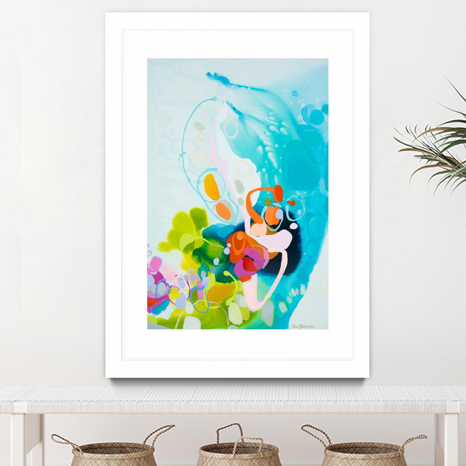 Beneath the Shiny Surface by Claire Desjardins on GIANT ART - orange abstract canadian