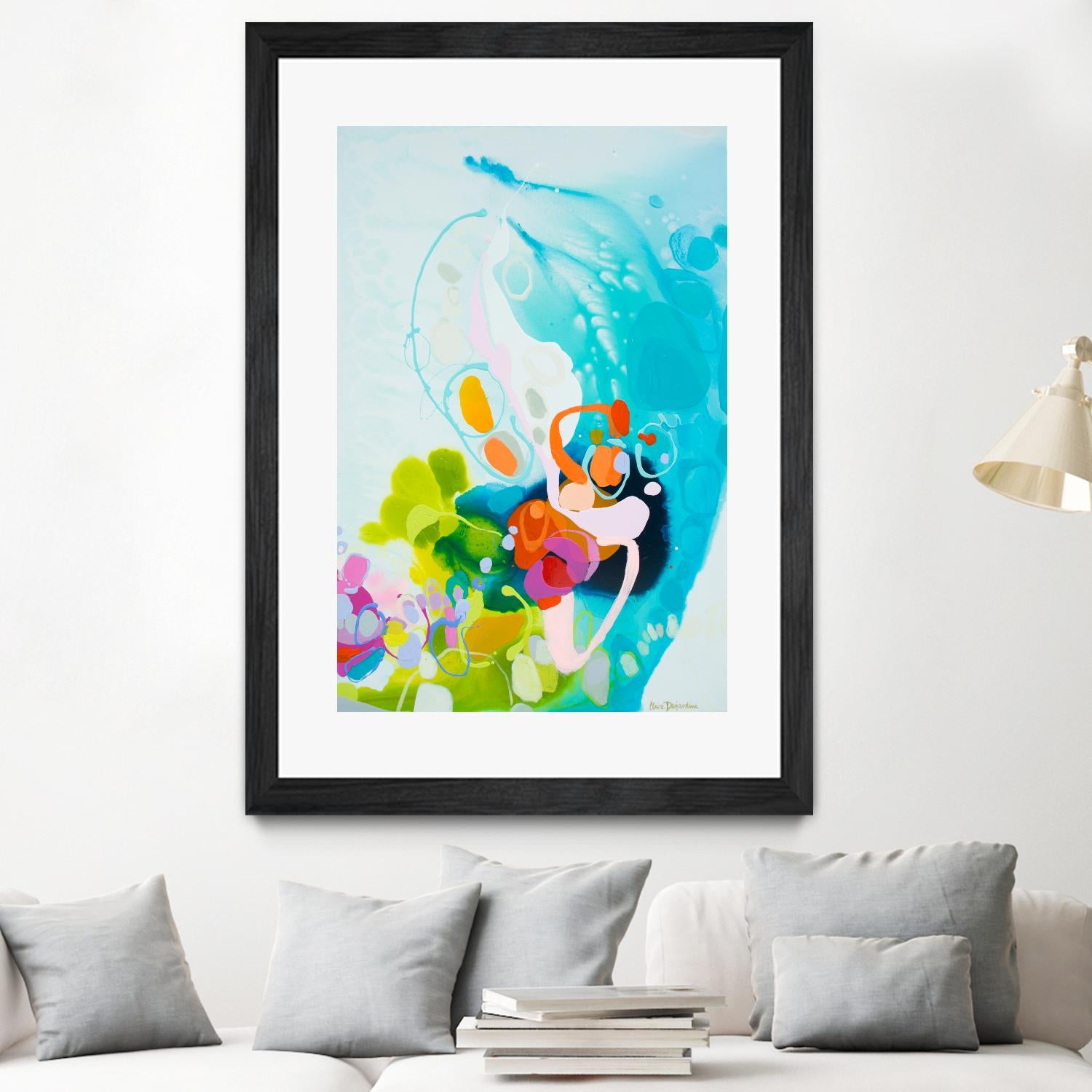 Beneath the Shiny Surface by Claire Desjardins on GIANT ART - orange abstract canadian