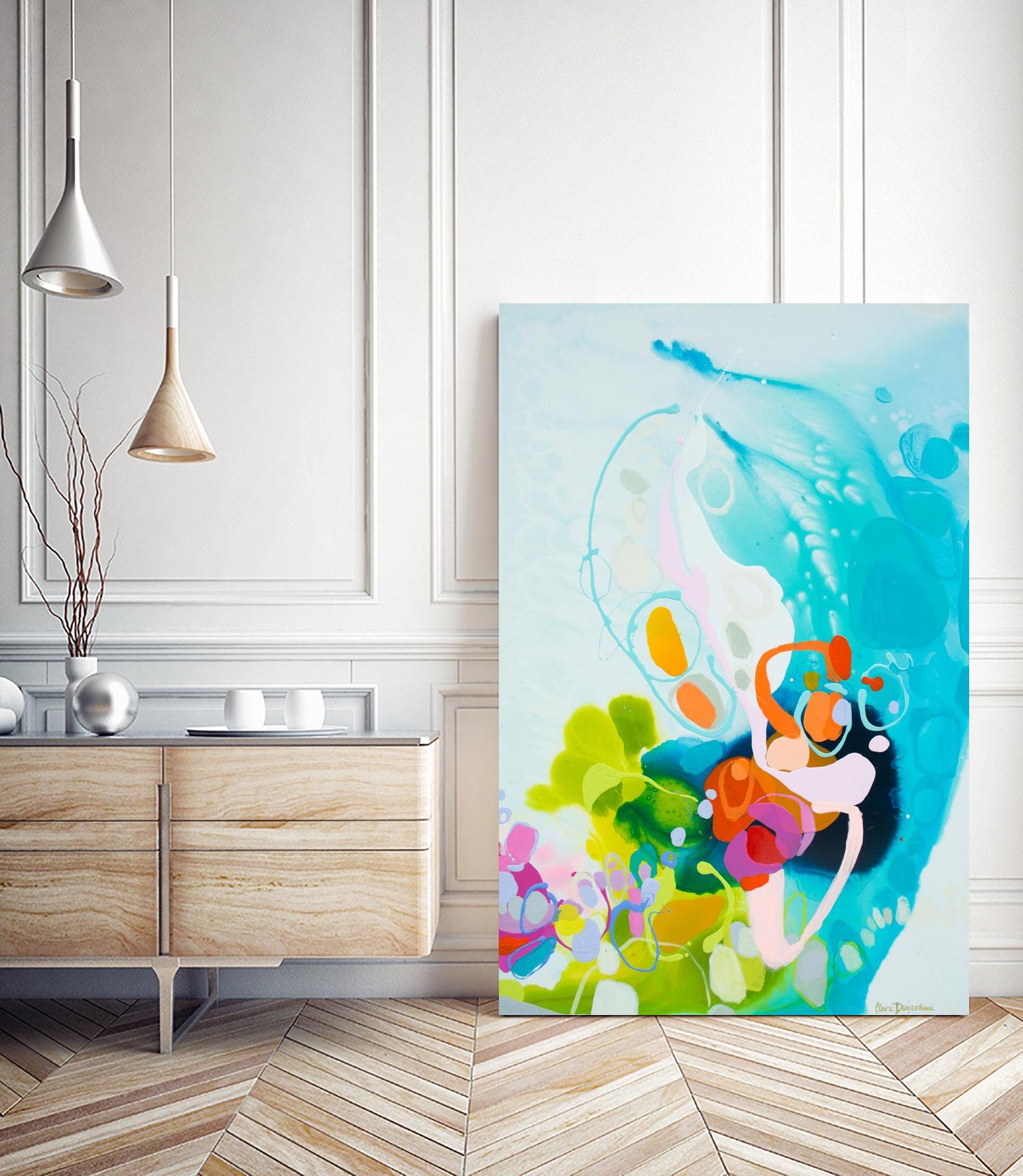 Beneath the Shiny Surface by Claire Desjardins on GIANT ART - orange abstract canadian