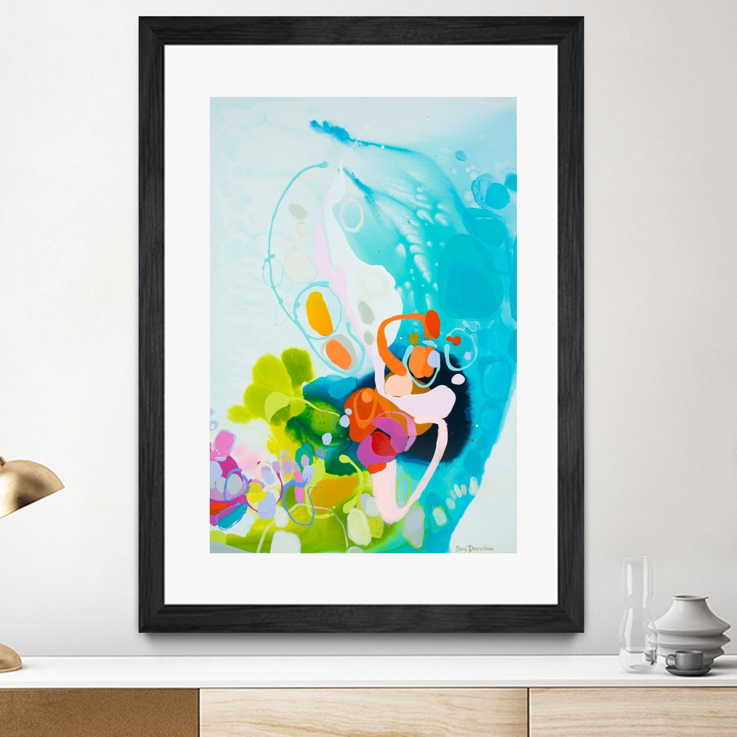 Beneath the Shiny Surface by Claire Desjardins on GIANT ART - orange abstract canadian