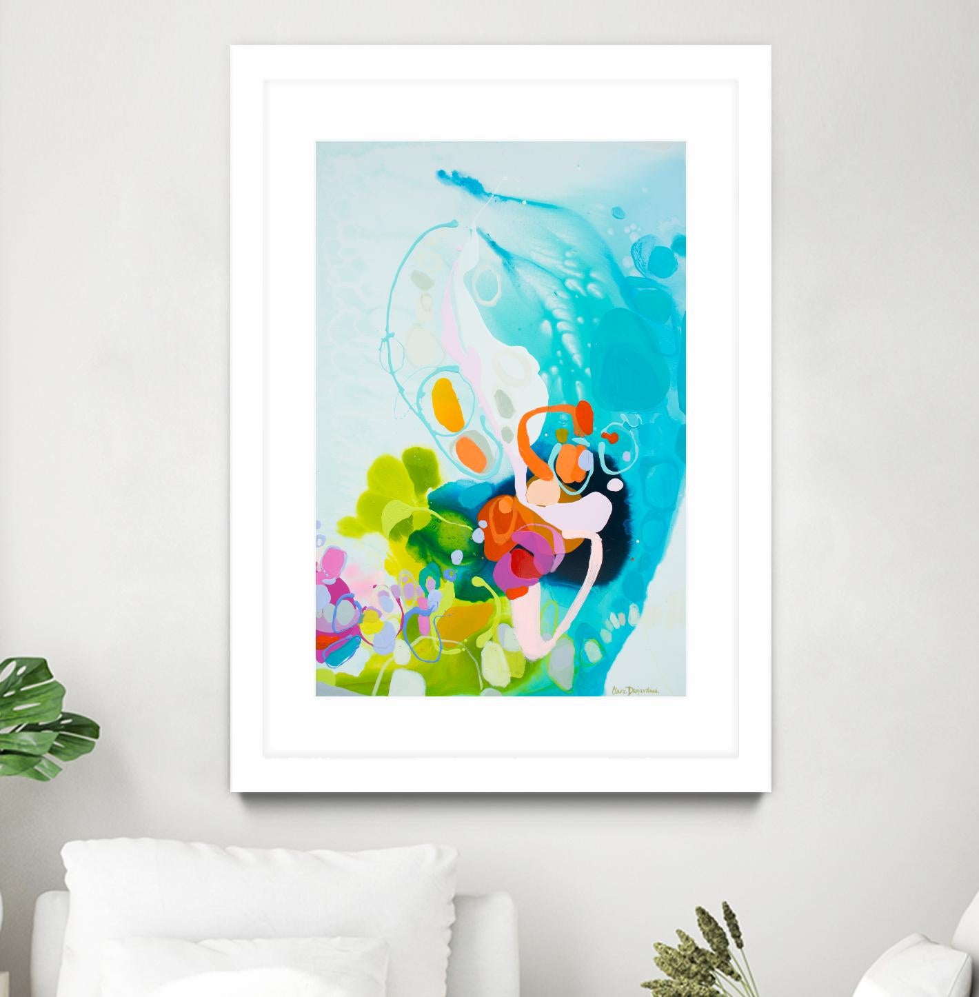 Beneath the Shiny Surface by Claire Desjardins on GIANT ART - orange abstract canadian