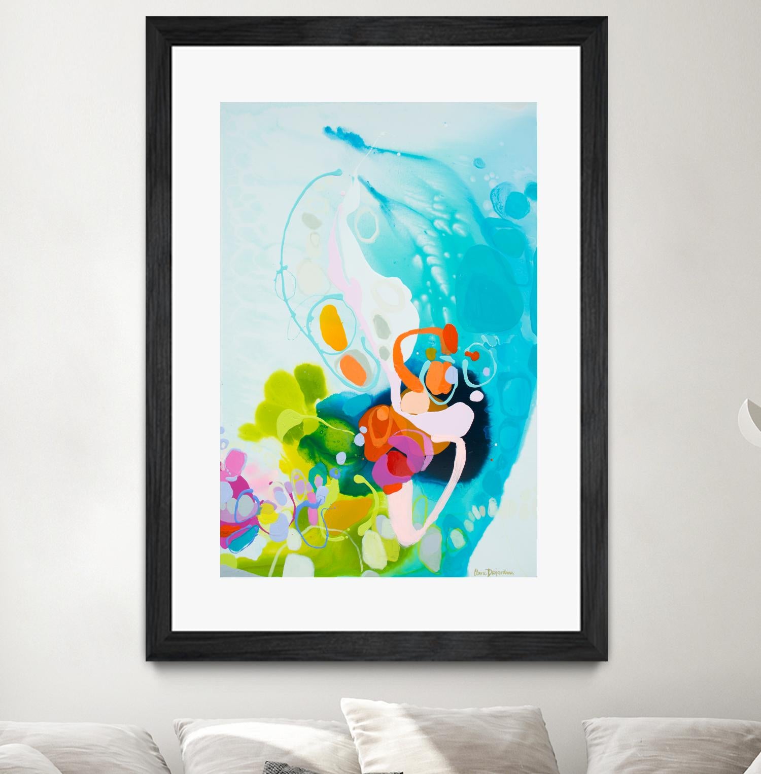 Beneath the Shiny Surface by Claire Desjardins on GIANT ART - orange abstract canadian