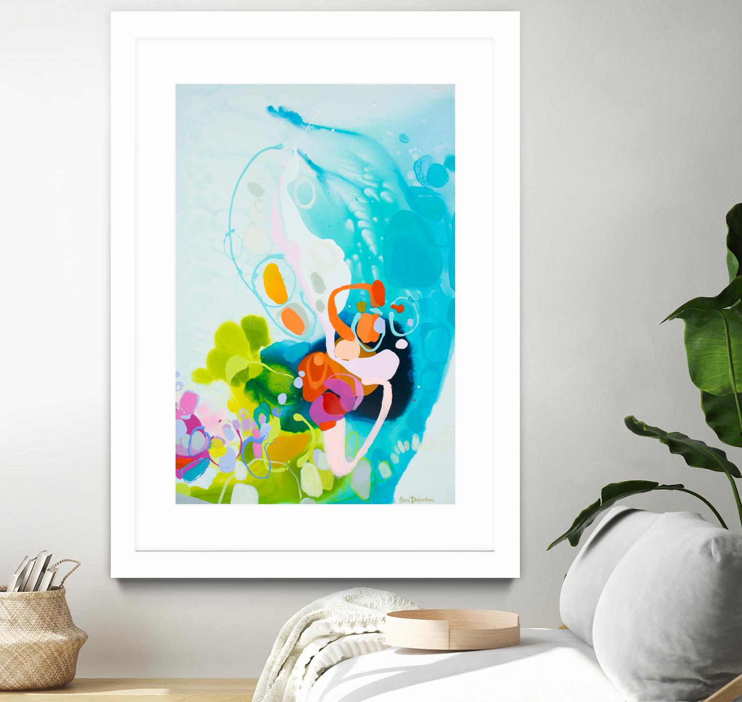 Beneath the Shiny Surface by Claire Desjardins on GIANT ART - orange abstract canadian