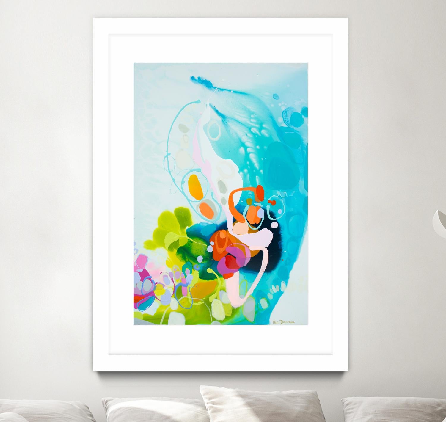 Beneath the Shiny Surface by Claire Desjardins on GIANT ART - orange abstract canadian