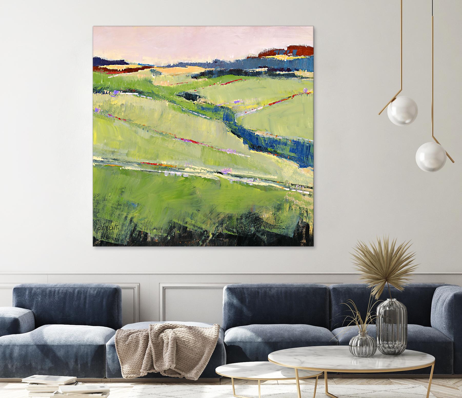 Beautiful Landscape I by Jacques Clement on GIANT ART - green landscape artistes du québec