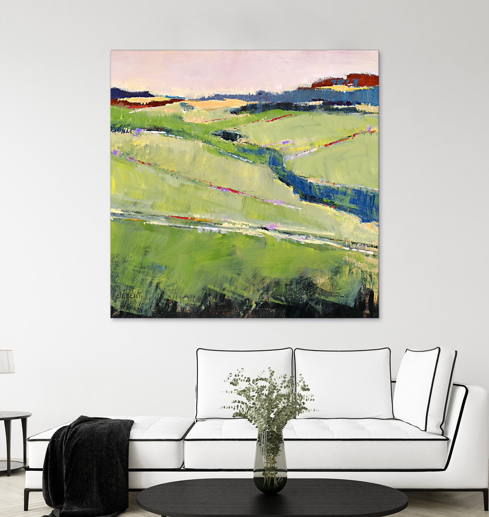 Beautiful Landscape I by Jacques Clement on GIANT ART - green landscape artistes du québec