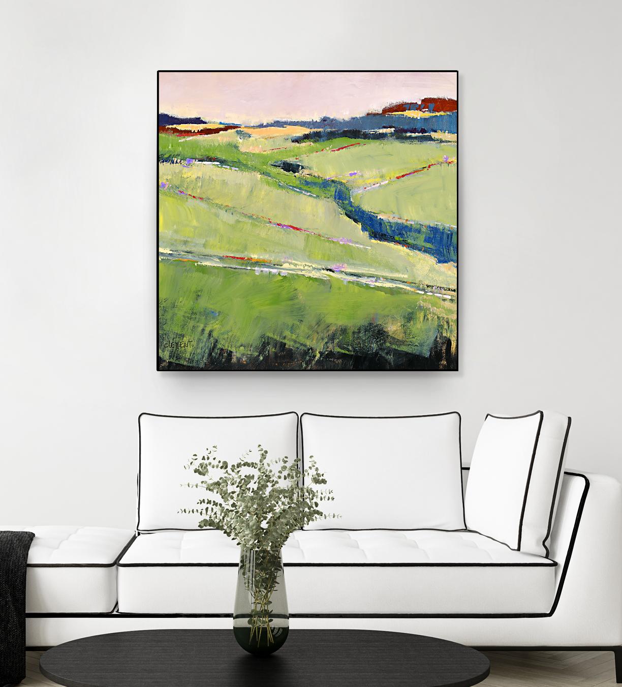 Beautiful Landscape I by Jacques Clement on GIANT ART - green landscape artistes du québec