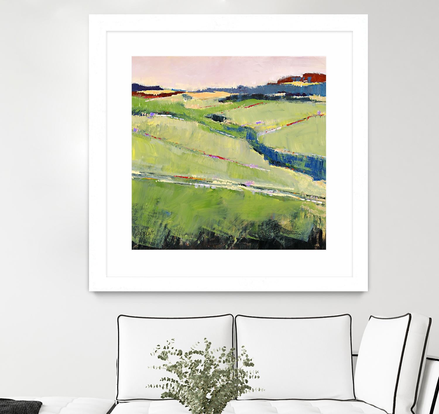 Beautiful Landscape I by Jacques Clement on GIANT ART - green landscape artistes du québec