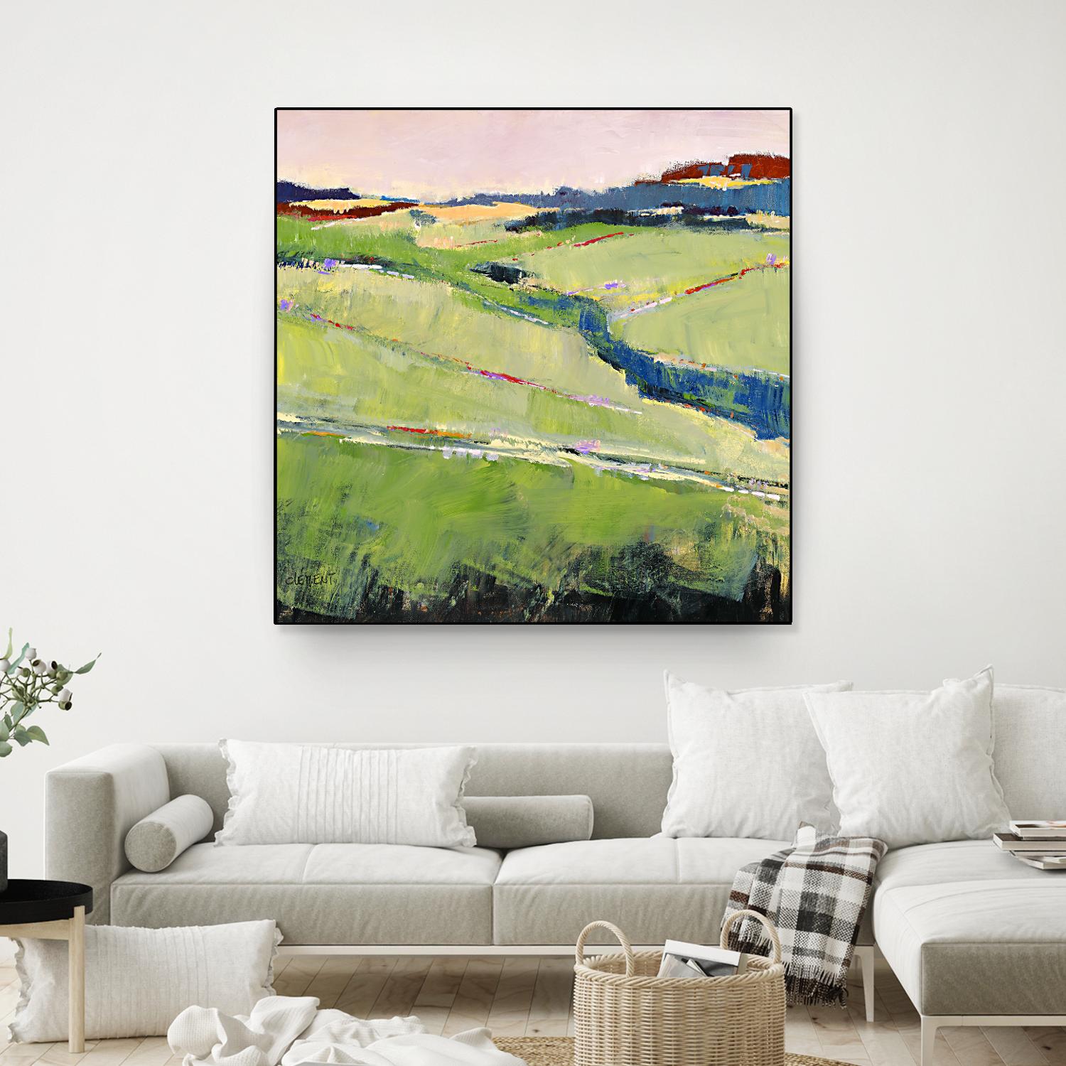 Beautiful Landscape I by Jacques Clement on GIANT ART - green landscape artistes du québec