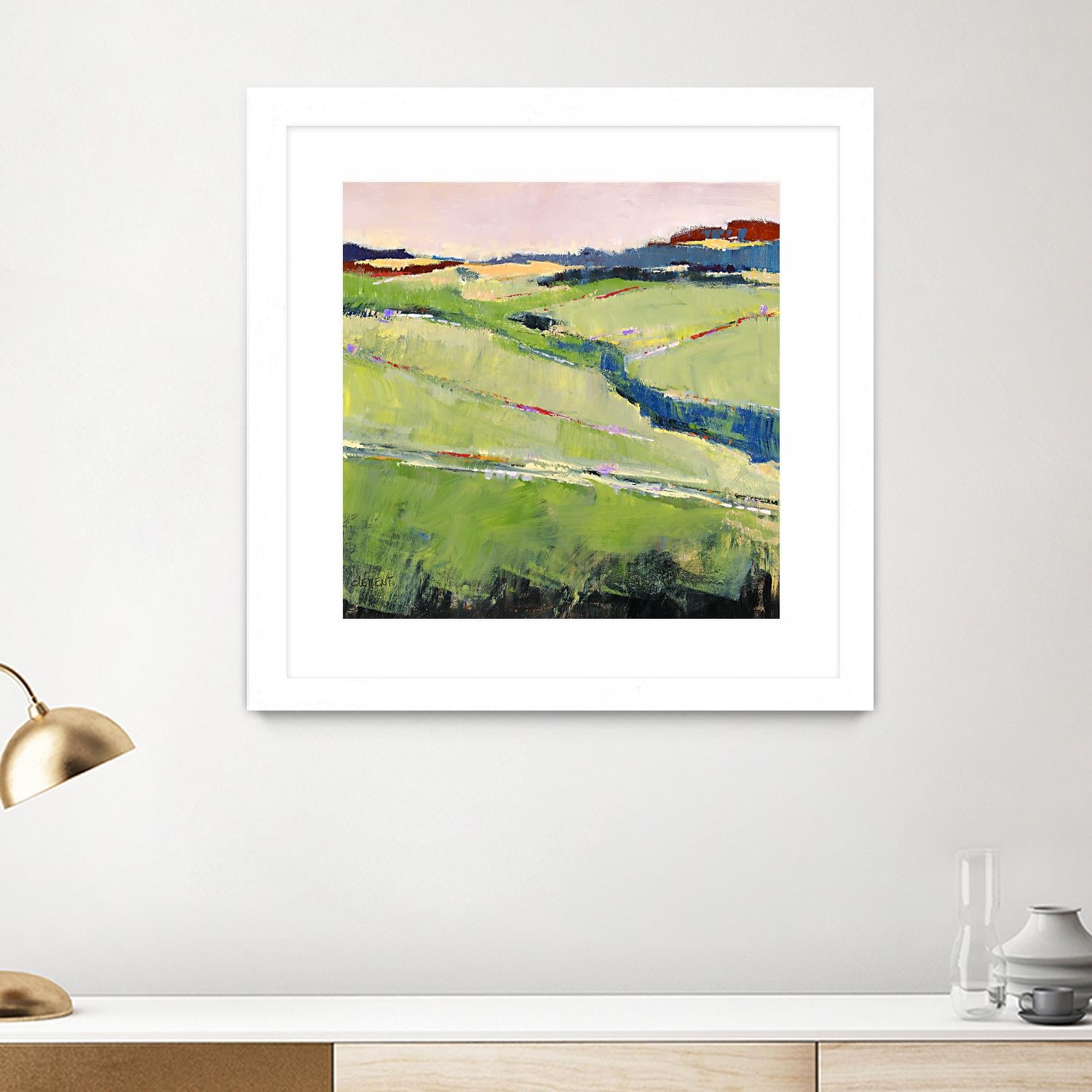 Beautiful Landscape I by Jacques Clement on GIANT ART - green landscape artistes du québec