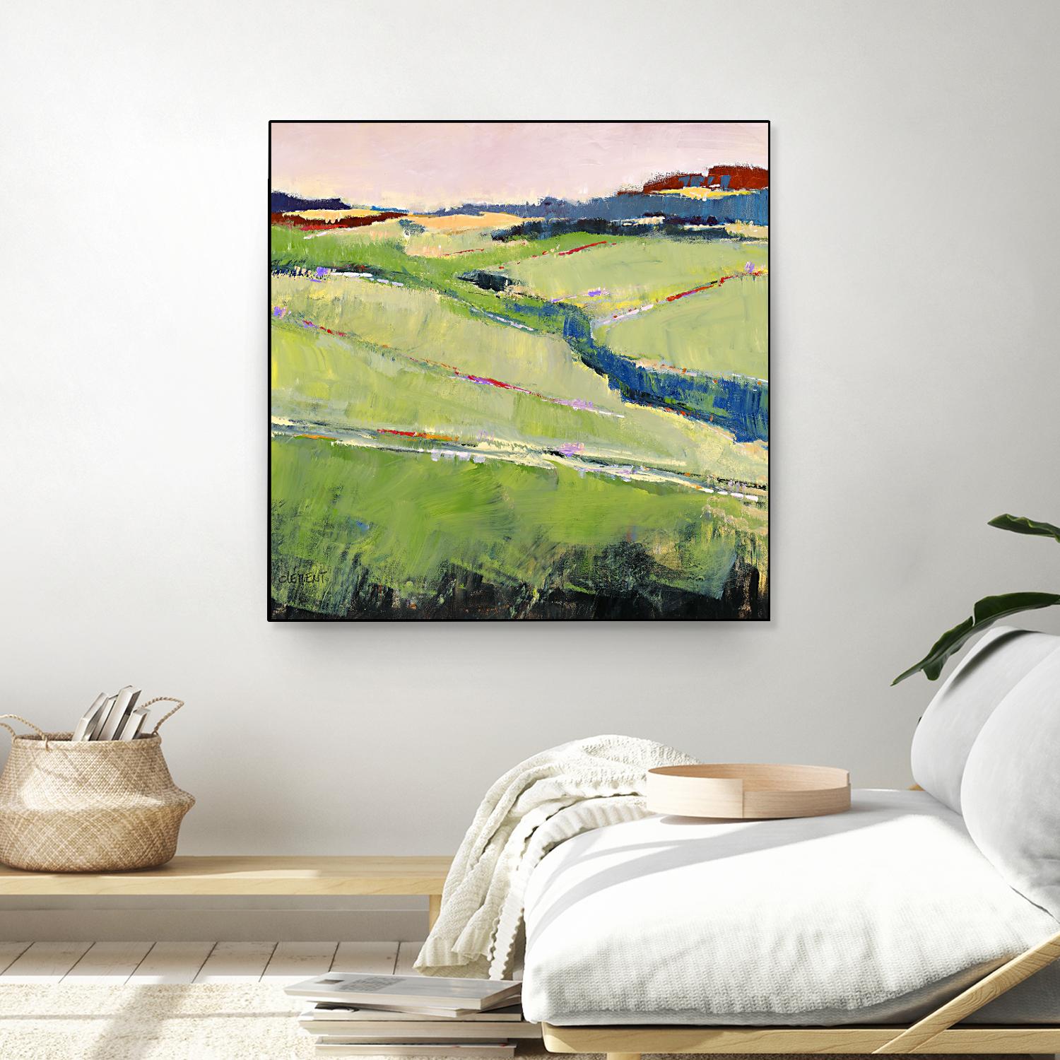 Beautiful Landscape I by Jacques Clement on GIANT ART - green landscape artistes du québec