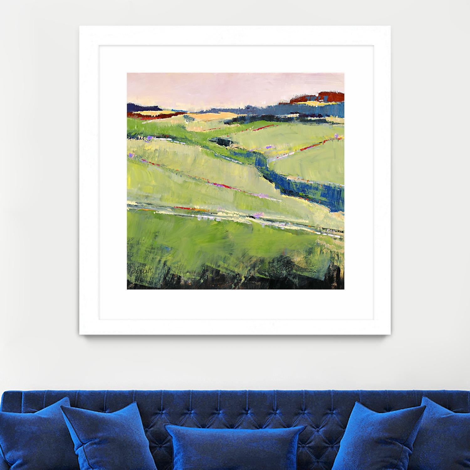 Beautiful Landscape I by Jacques Clement on GIANT ART - green landscape artistes du québec