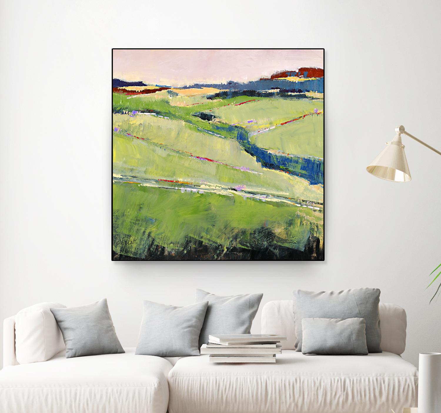 Beautiful Landscape I by Jacques Clement on GIANT ART - green landscape artistes du québec